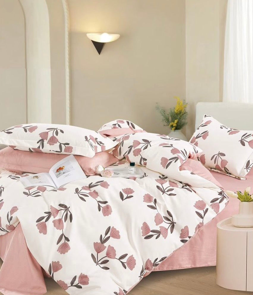 FLOWER BED KING SIZE BEDSHEET SET