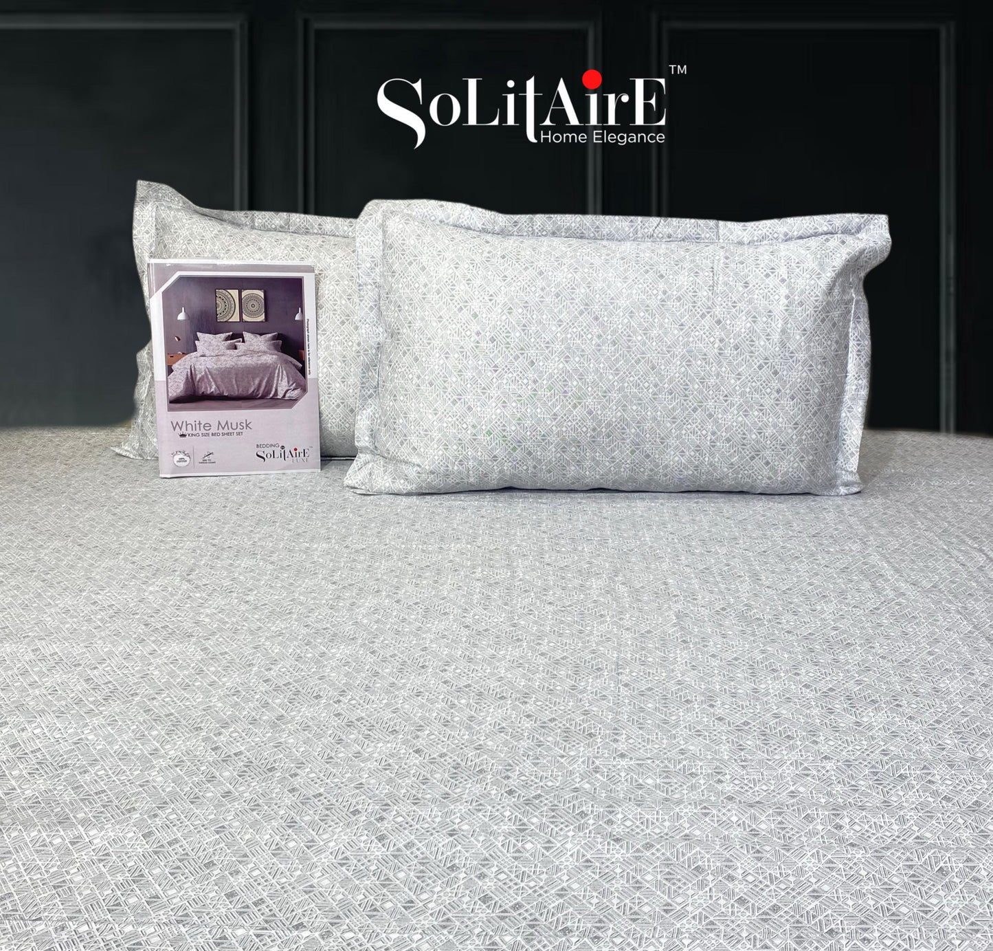 White Musk King Size 300 TC Cotton Bedsheet set
