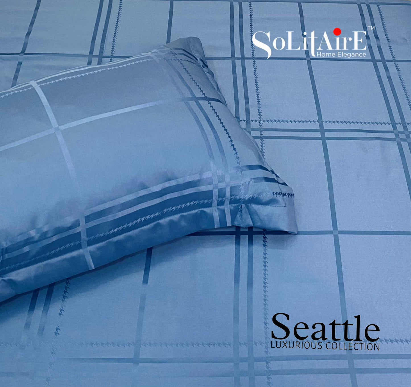 Seattle Jaquard King Size Jointless Bedsheet Set