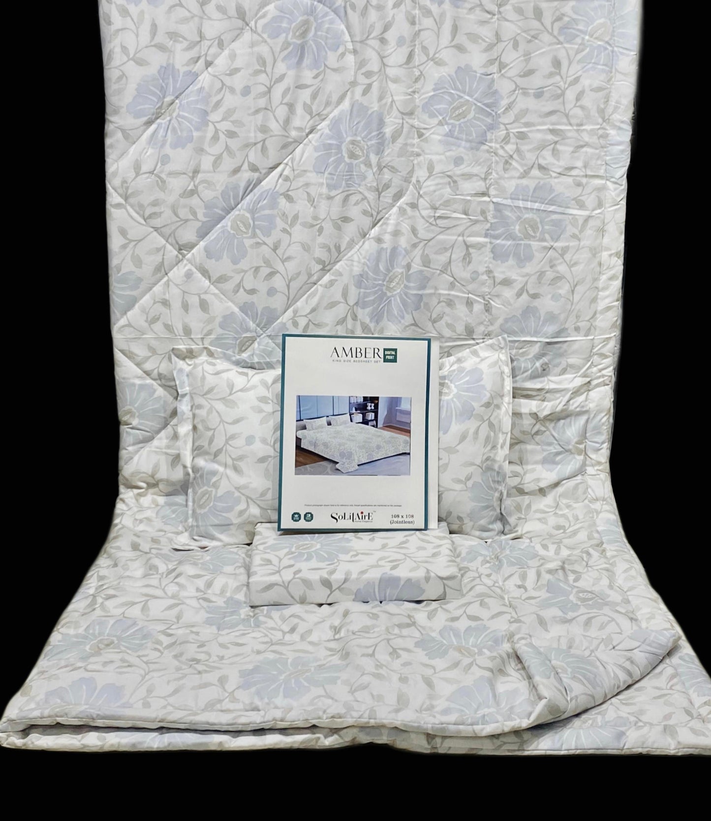 Amber Digital Printed Jointless King Size Complete Comforter Set