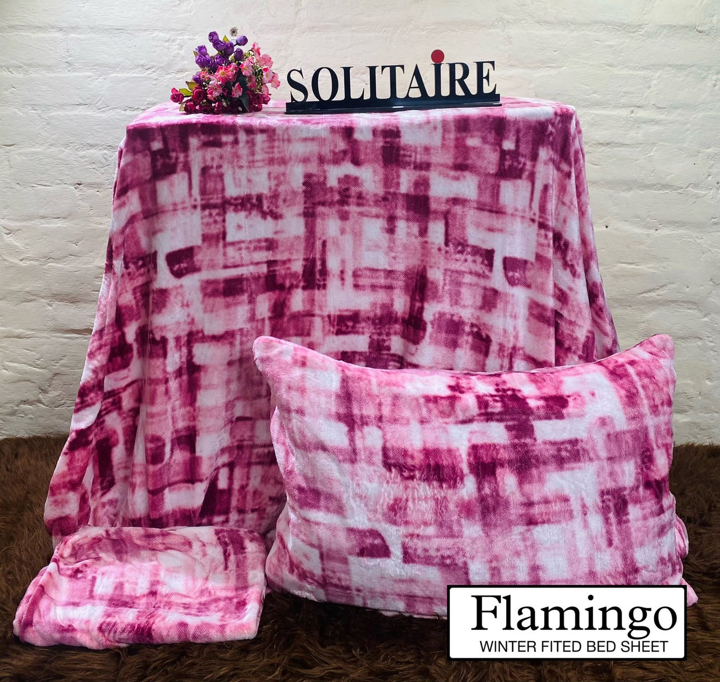 FLAMINGO KING (Fitted Warm Winter Bedsheet)