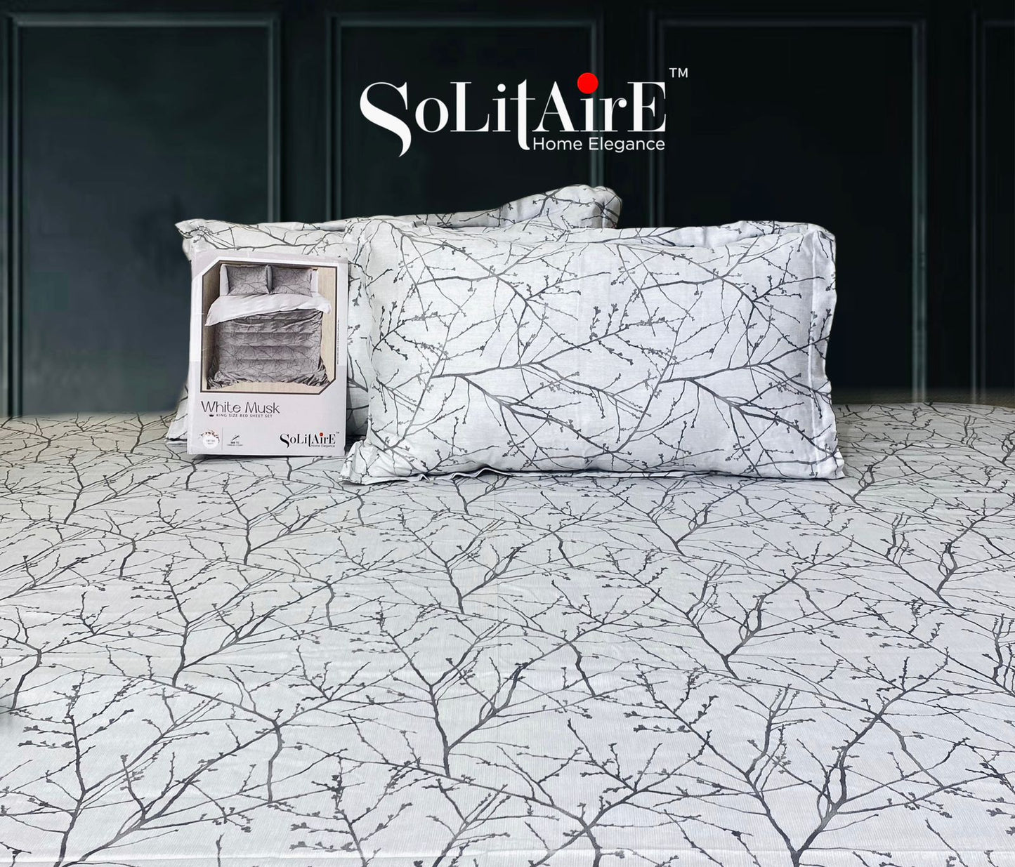 White Musk King Size 300 TC Cotton Bedsheet set