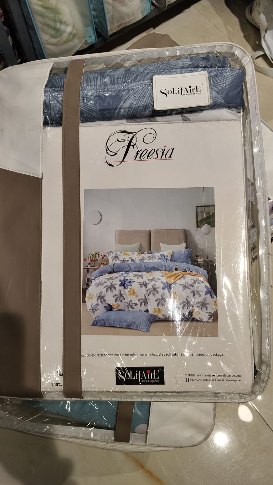 Freesia 100% Cotton 4-Piece A/C Comforter Set – Double/Queen Beds Size