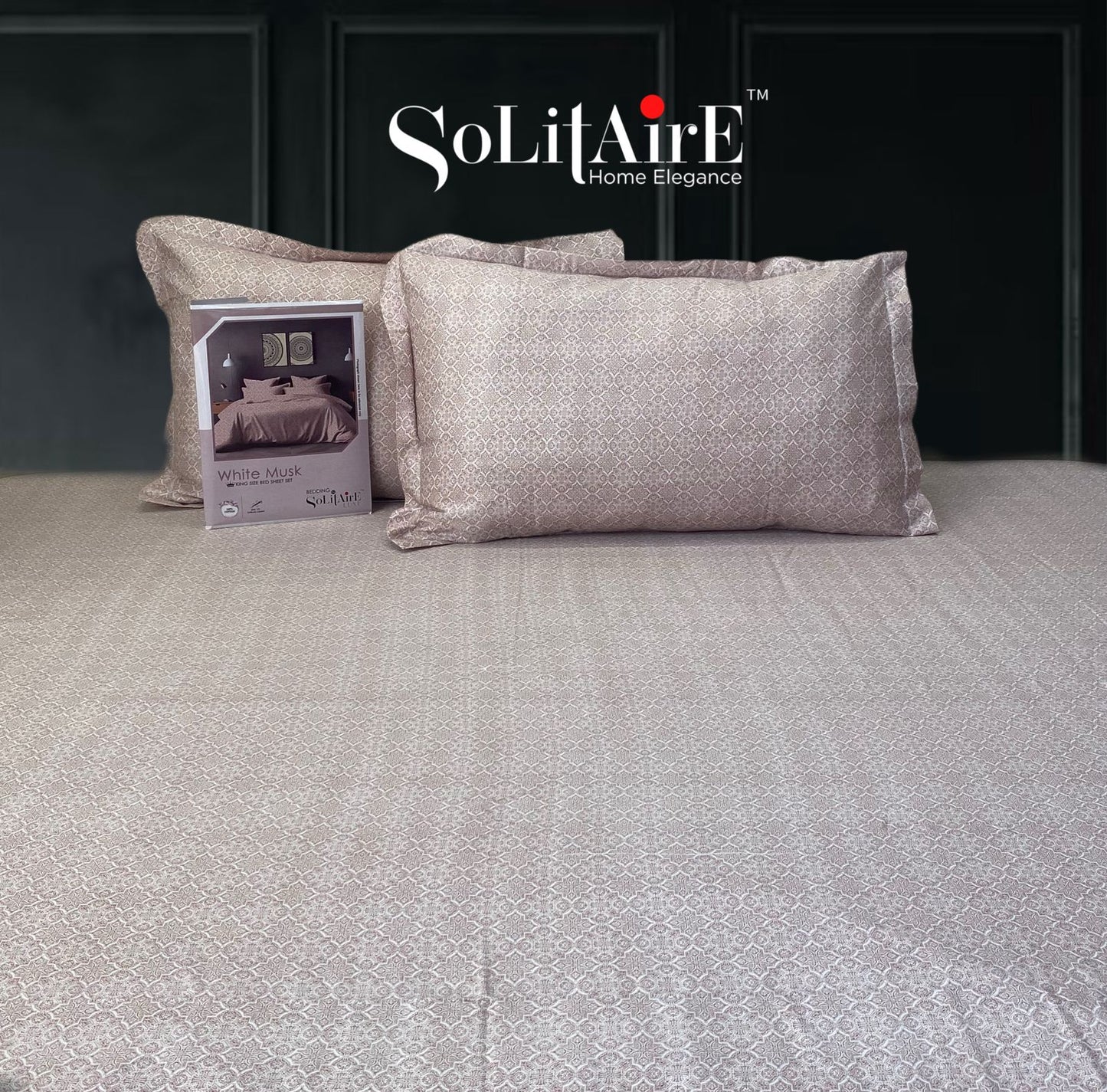 White Musk King Size 300 TC Cotton Bedsheet set