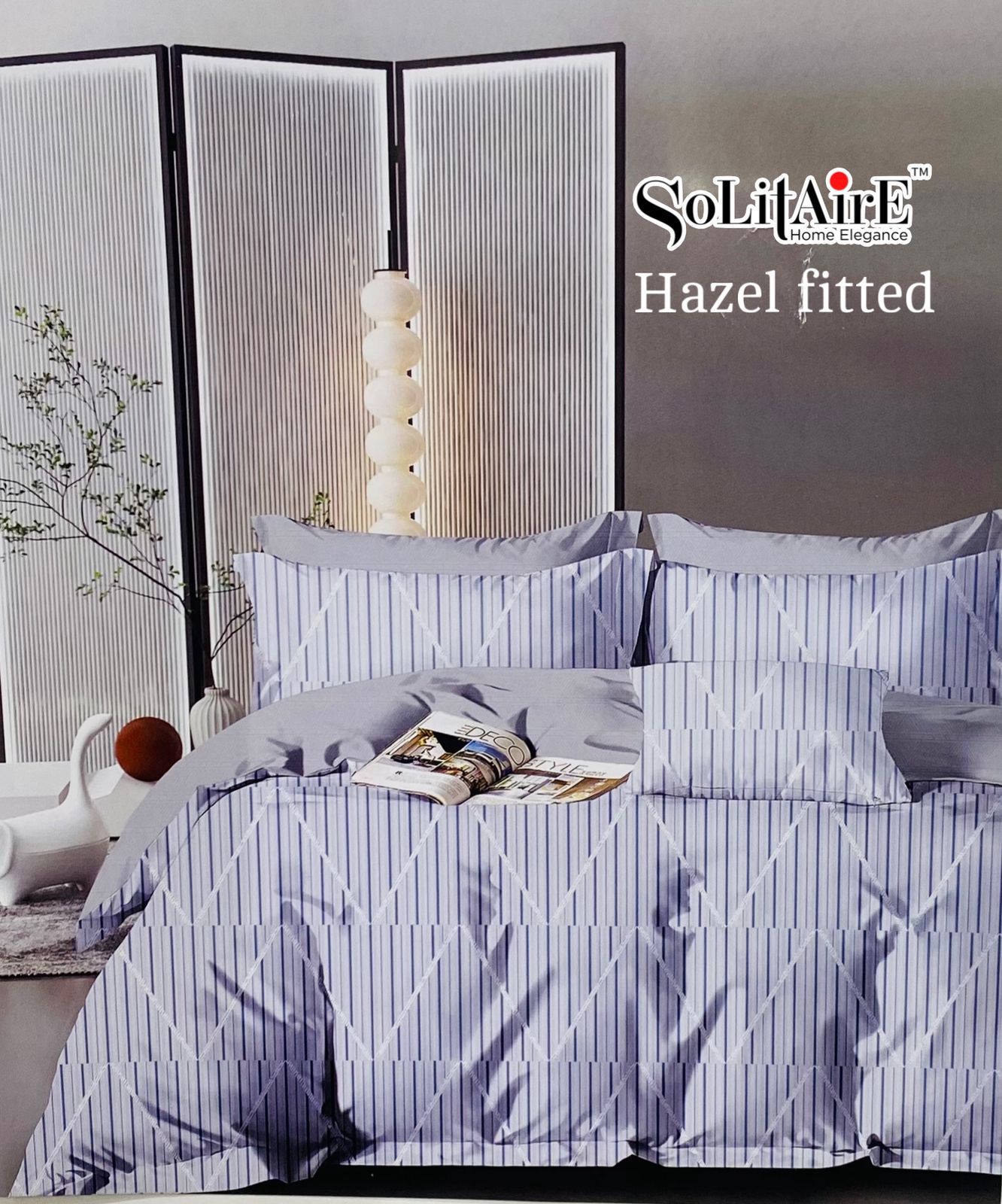 HAZEL FITTED COTTON BEDSHEET (FITTED BEDSHEET) (Fits All Double-Bed Sizes)