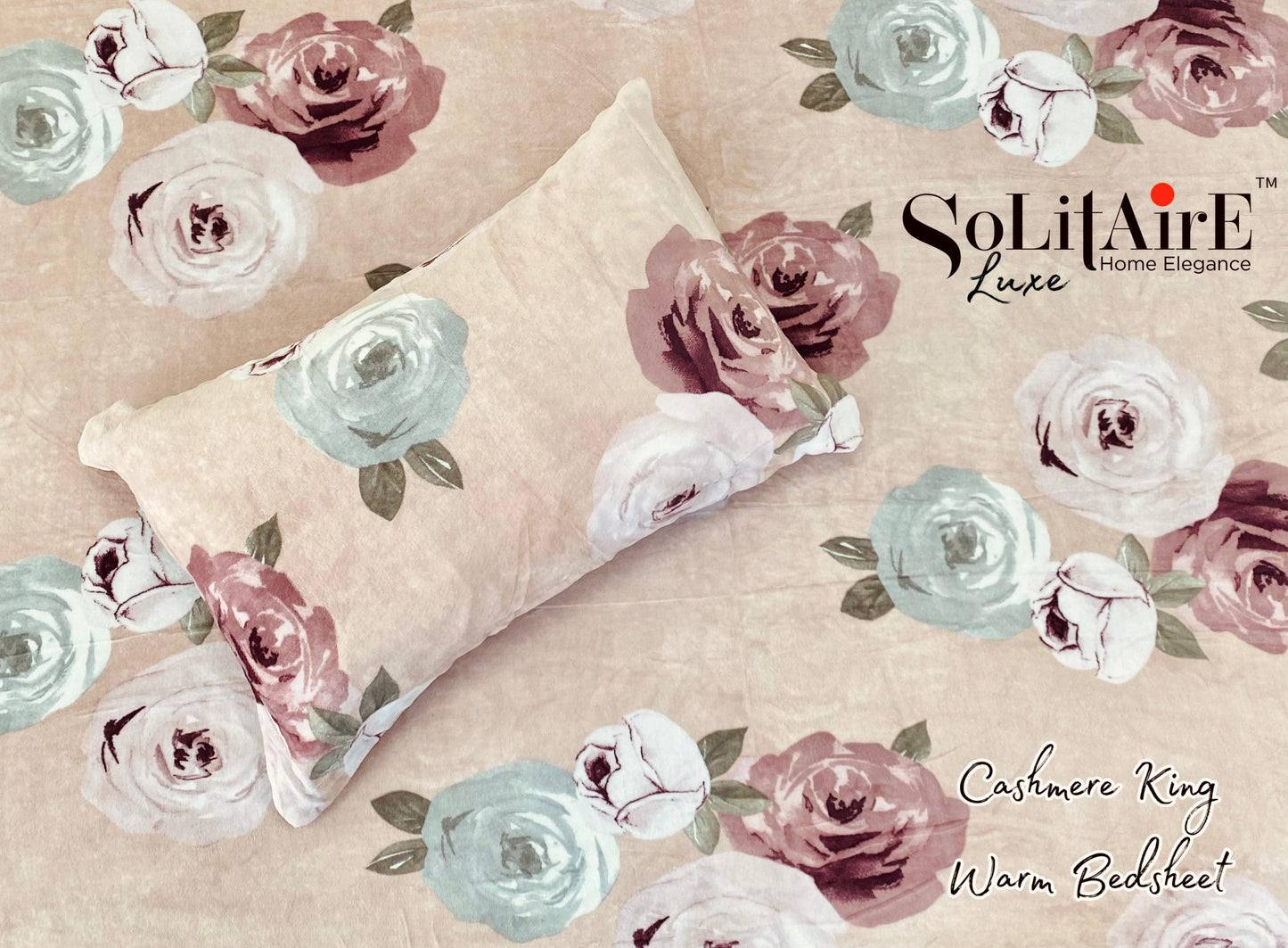 Cashmere King Super Soft Warm Winter Bedsheet