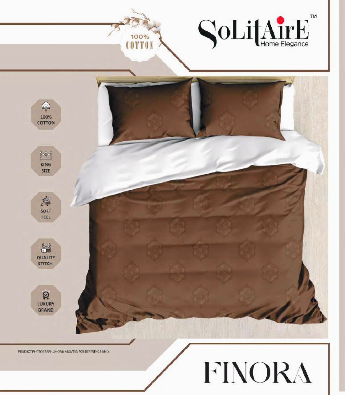 Finora Jointless King Size Bedsheet Set 100% Cotton