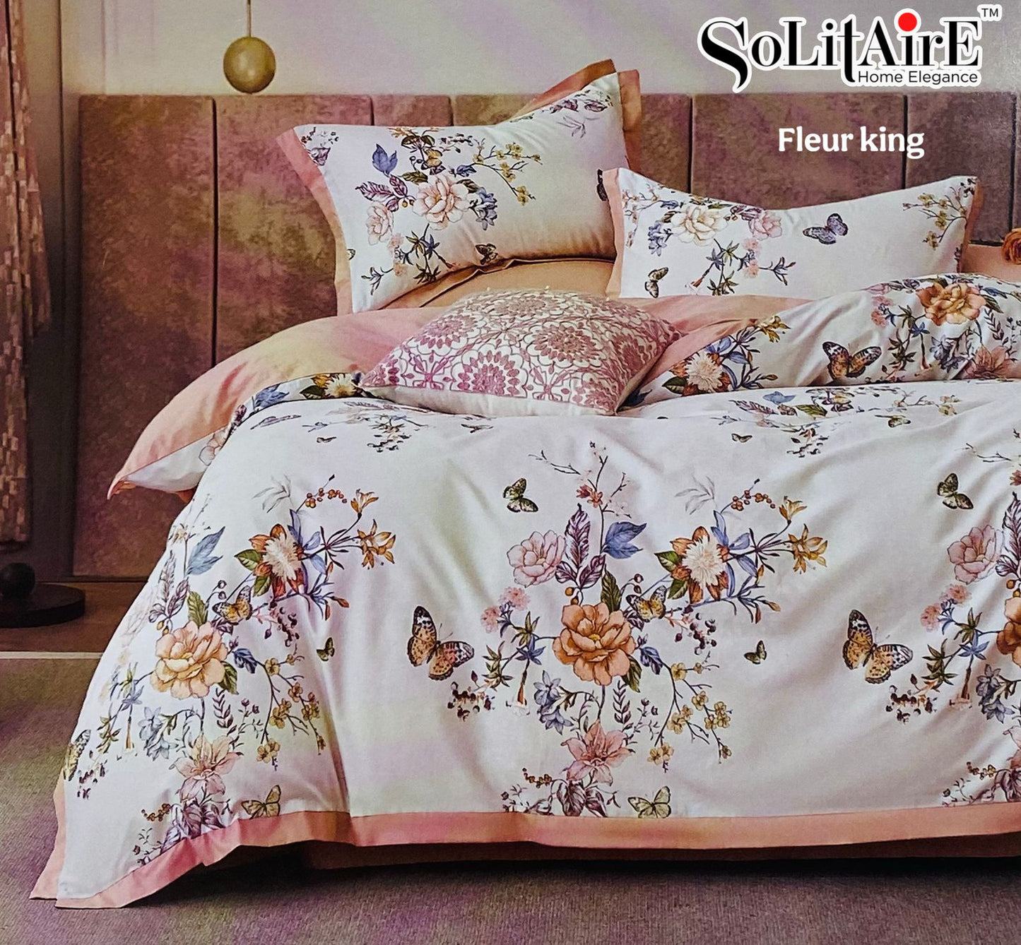 FLEUR KING COTTON BEDSHEET