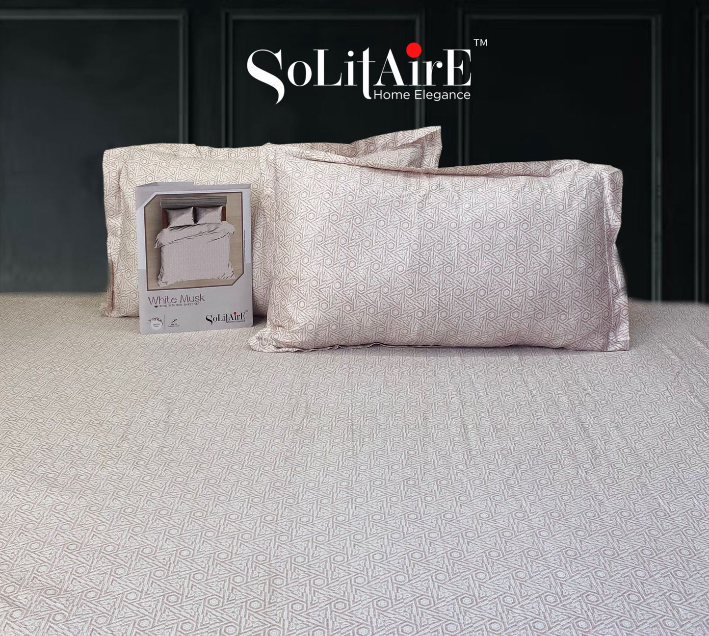 White Musk King Size 300 TC Cotton Bedsheet set