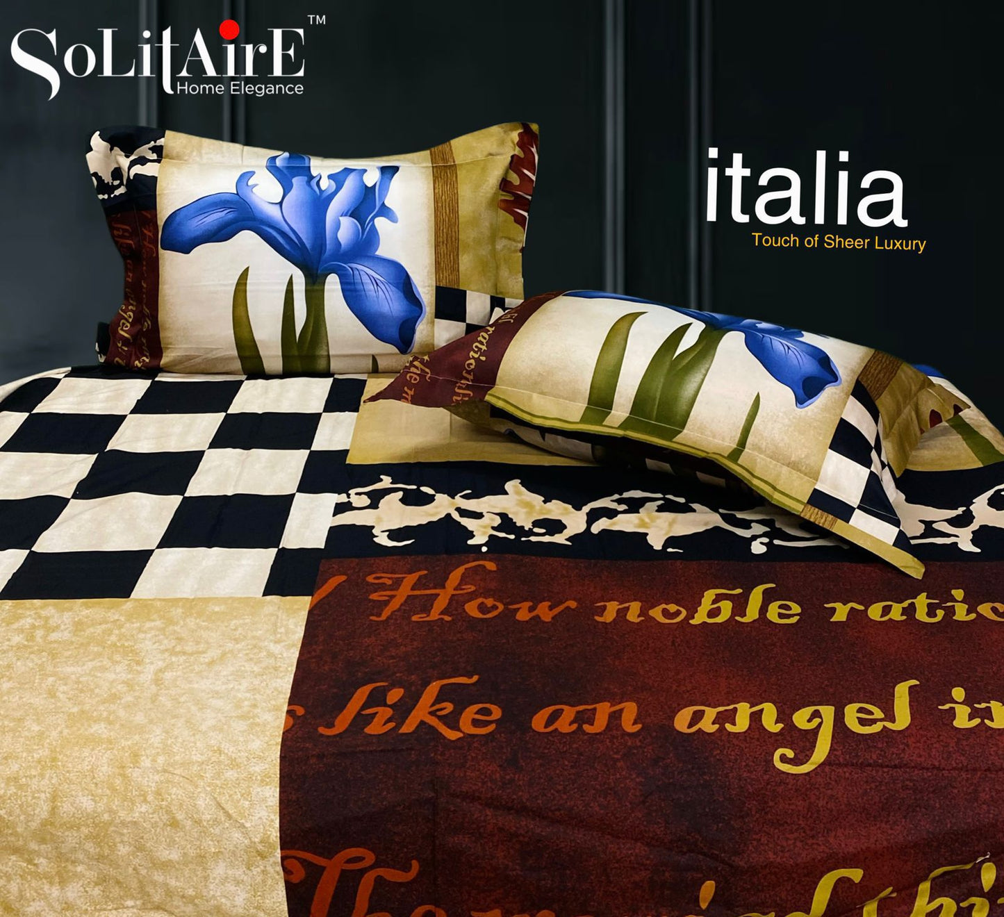 Italia King Size Bedsheet Luxury Bedding Set
