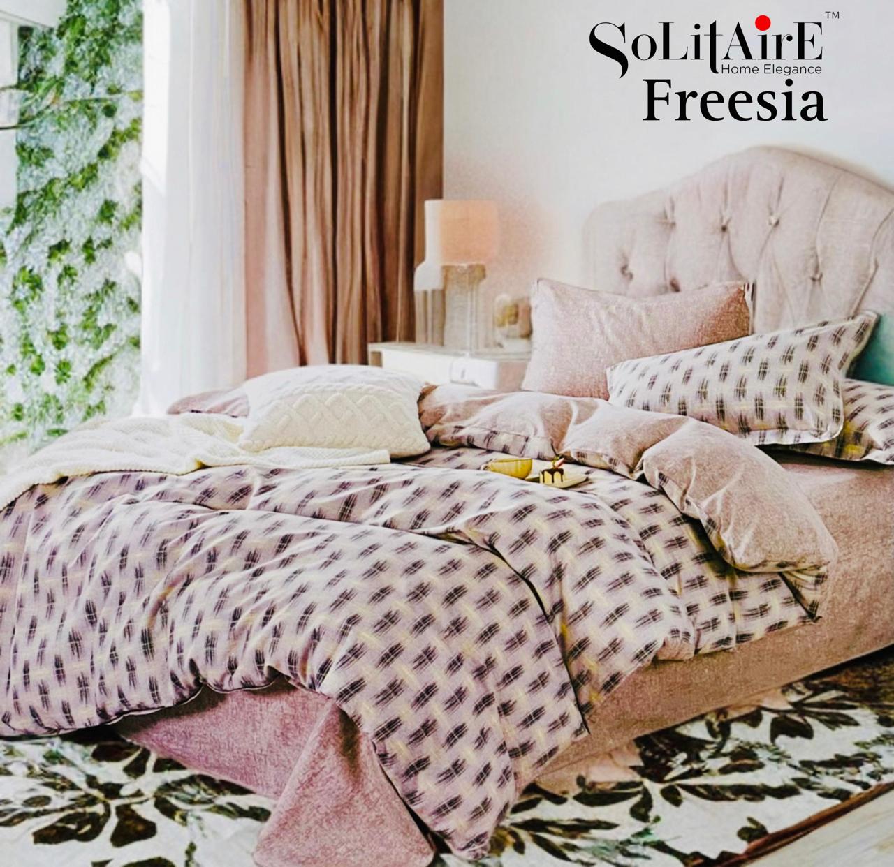 πΈ FREESIA 100% Cotton Queen Size Bedsheet Set