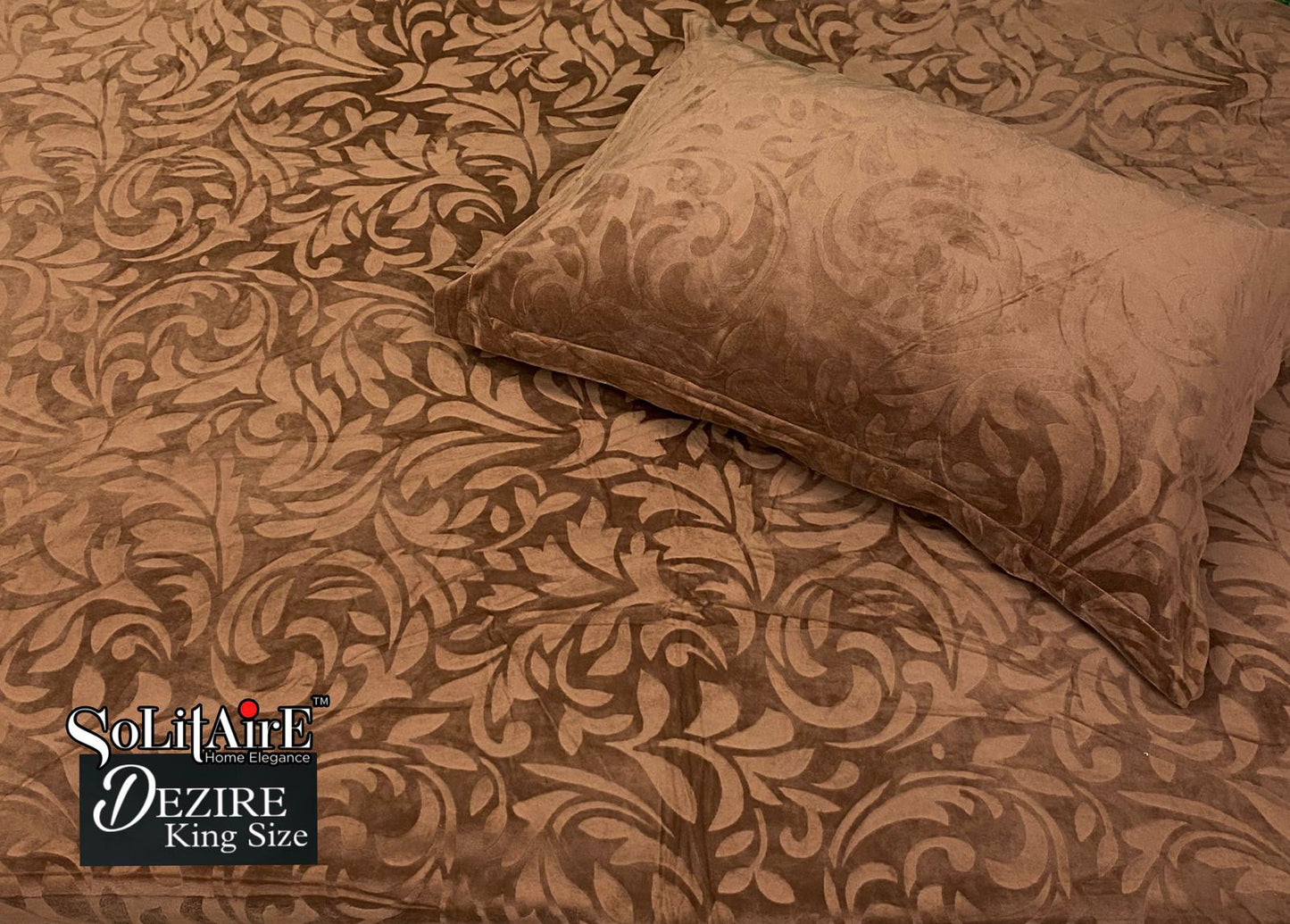 Dezire Warm King Sized Jointless Bedsheet – Premium Italian Cashmere Fabric