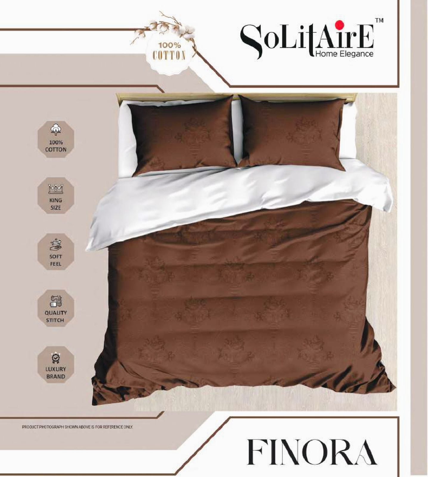 Finora Jointless King Size Bedsheet Set 100% Cotton