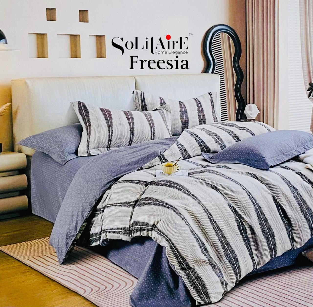 πΈ FREESIA 100% Cotton Queen Size Bedsheet Set