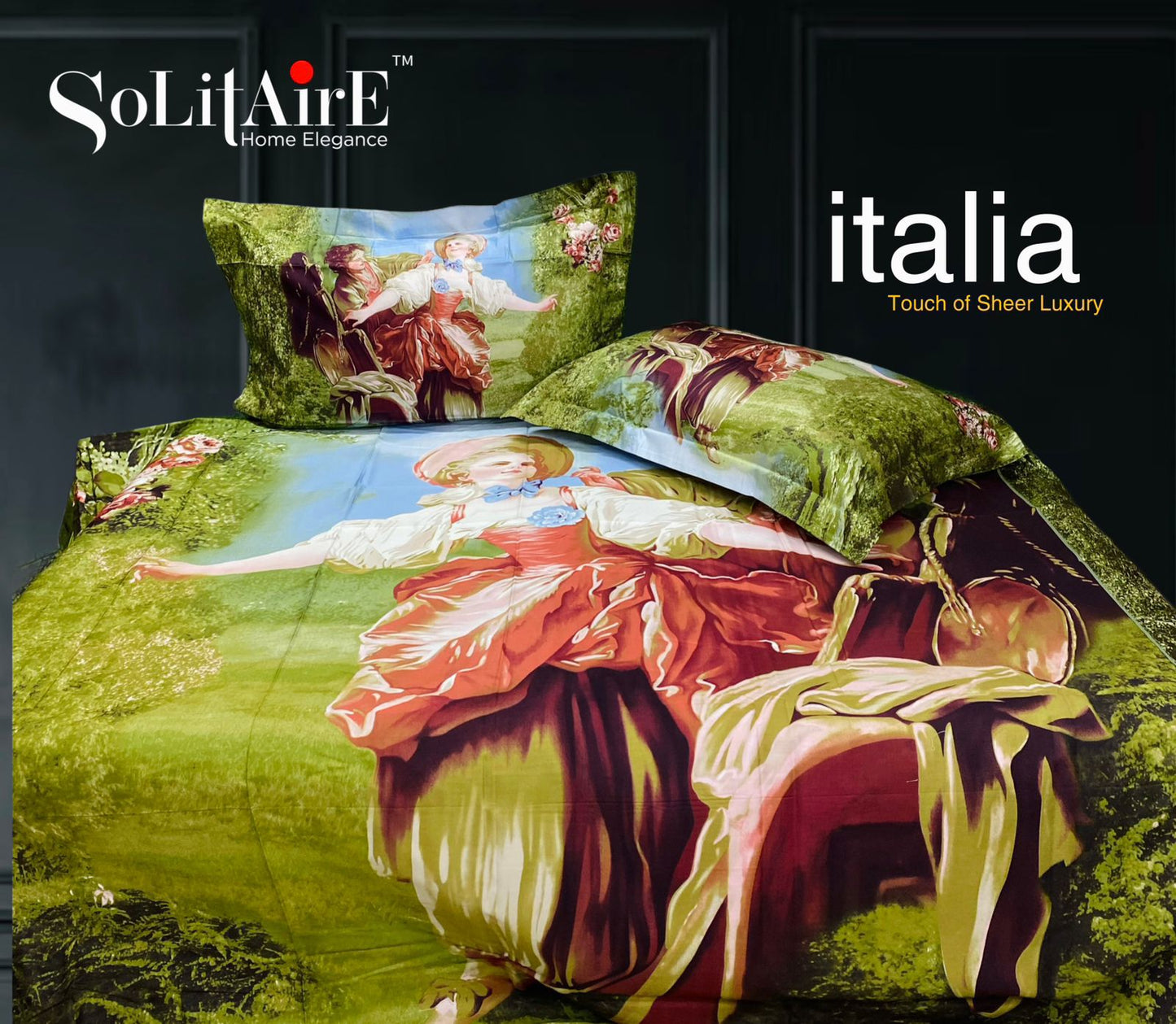 Italia King Size Bedsheet Luxury Bedding Set