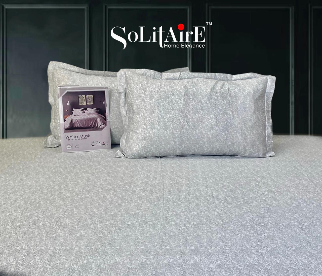 White Musk King Size 300 TC Cotton Bedsheet set