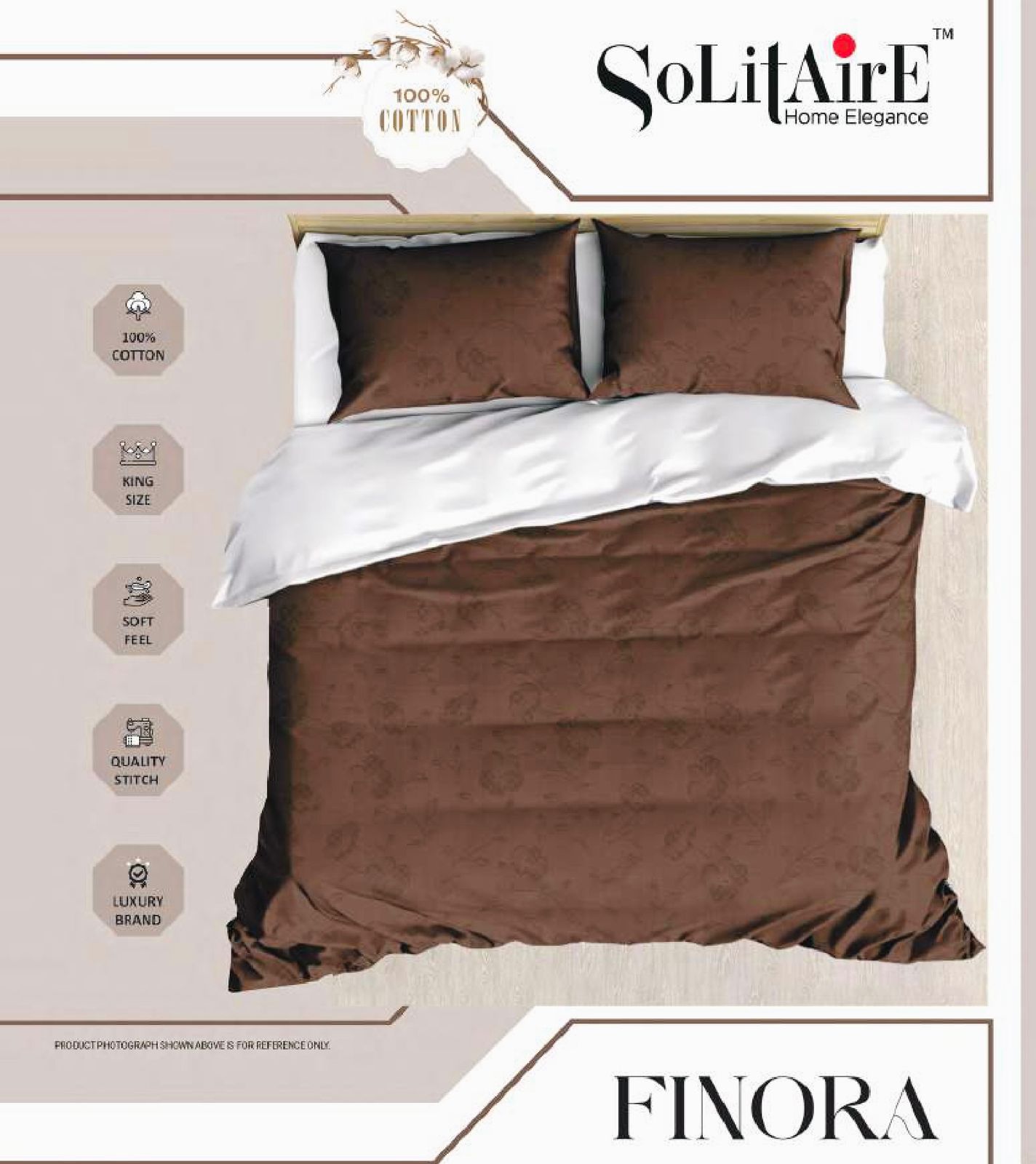 Finora Jointless King Size Bedsheet Set 100% Cotton