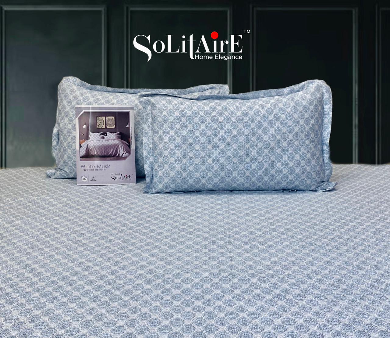 White Musk King Size 300 TC Cotton Bedsheet set