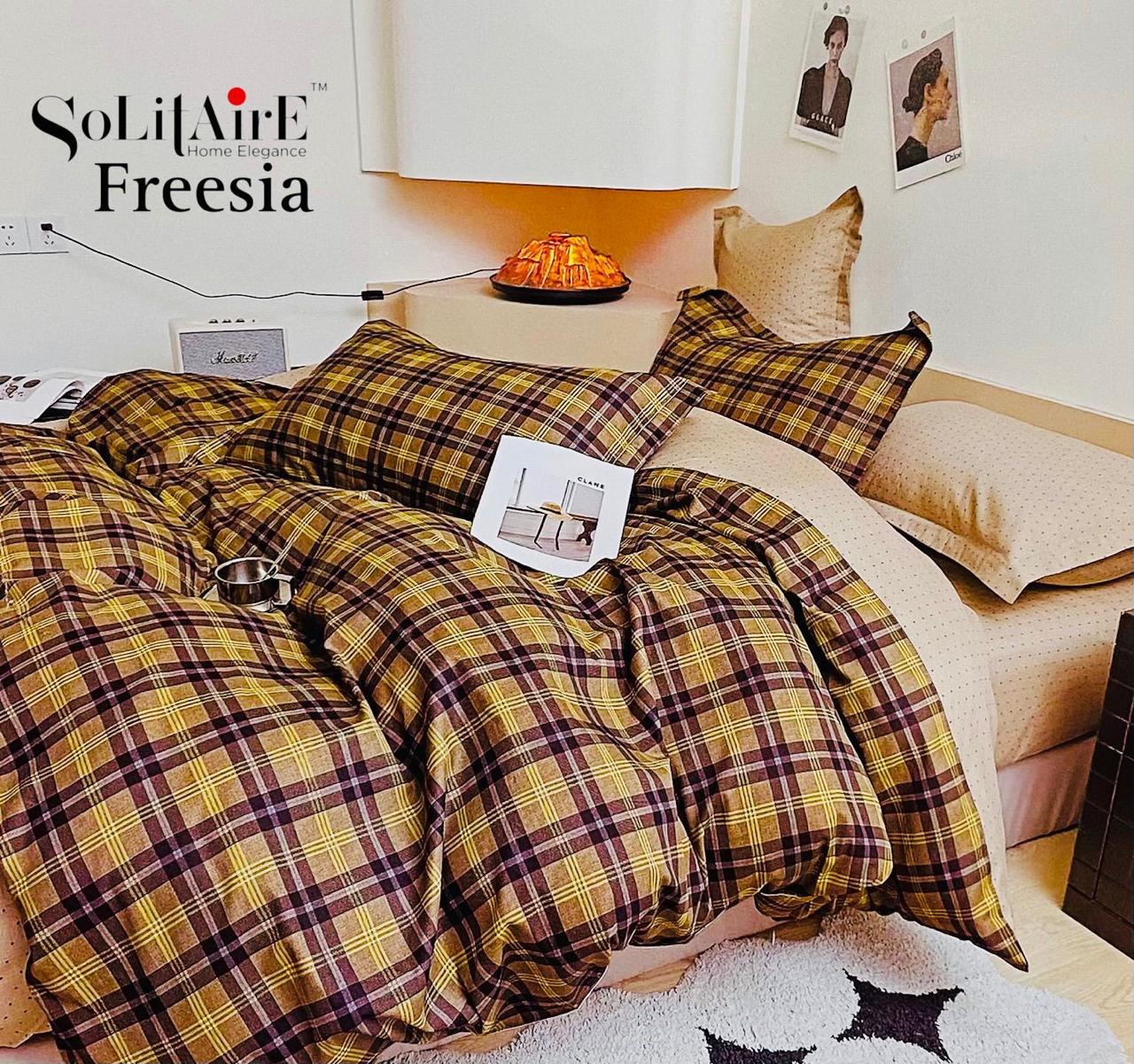 πΈ FREESIA 100% Cotton Queen Size Bedsheet Set