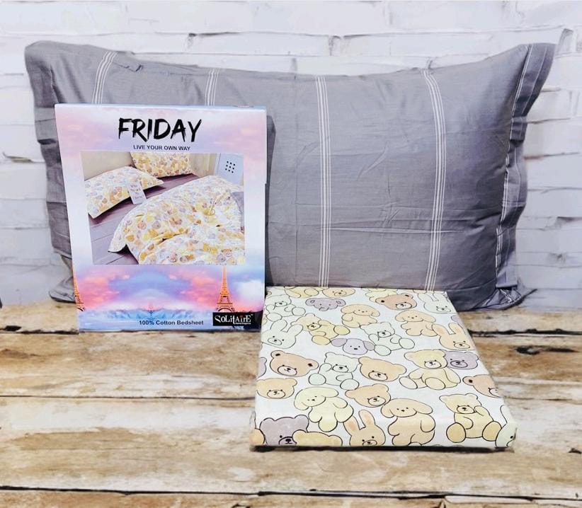 FRIDAY COTTON Bedsheet (Single Bed)