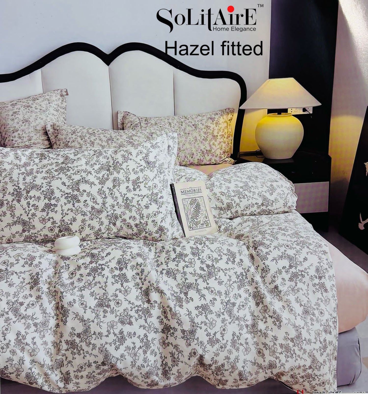 HAZEL FITTED COTTON BEDSHEET (FITTED BEDSHEET) (Fits All Double-Bed Sizes)