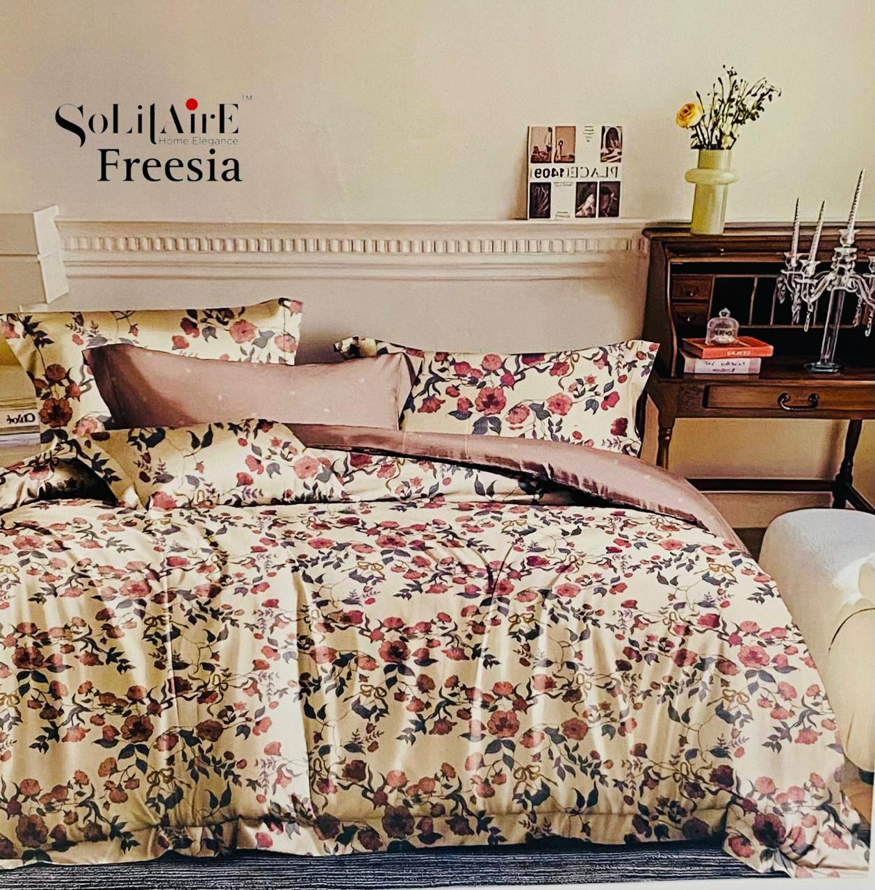 πΈ FREESIA 100% Cotton Queen Size Bedsheet Set