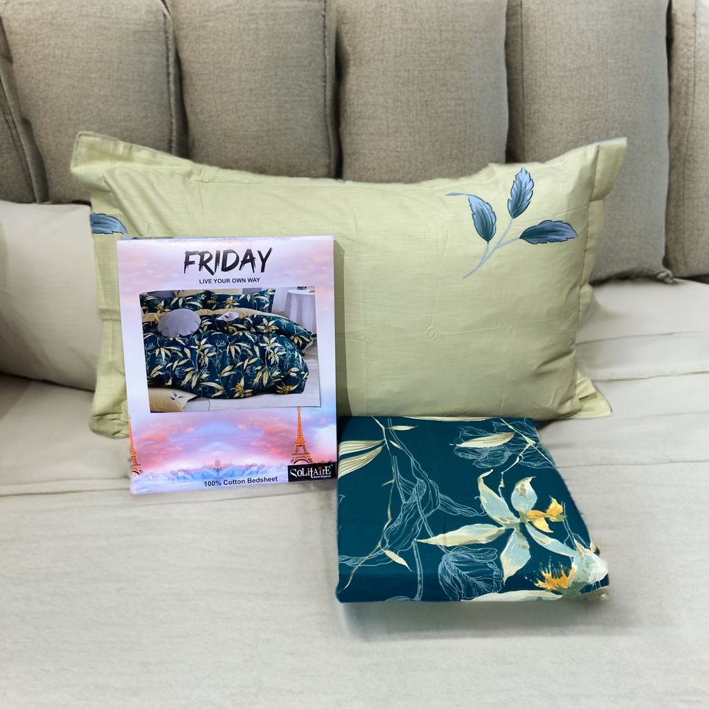 FRIDAY COTTON Bedsheet (Single Bed)