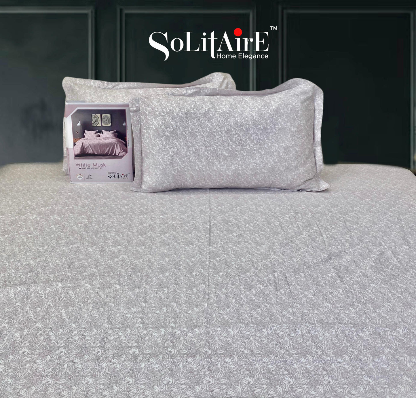 White Musk King Size 300 TC Cotton Bedsheet set