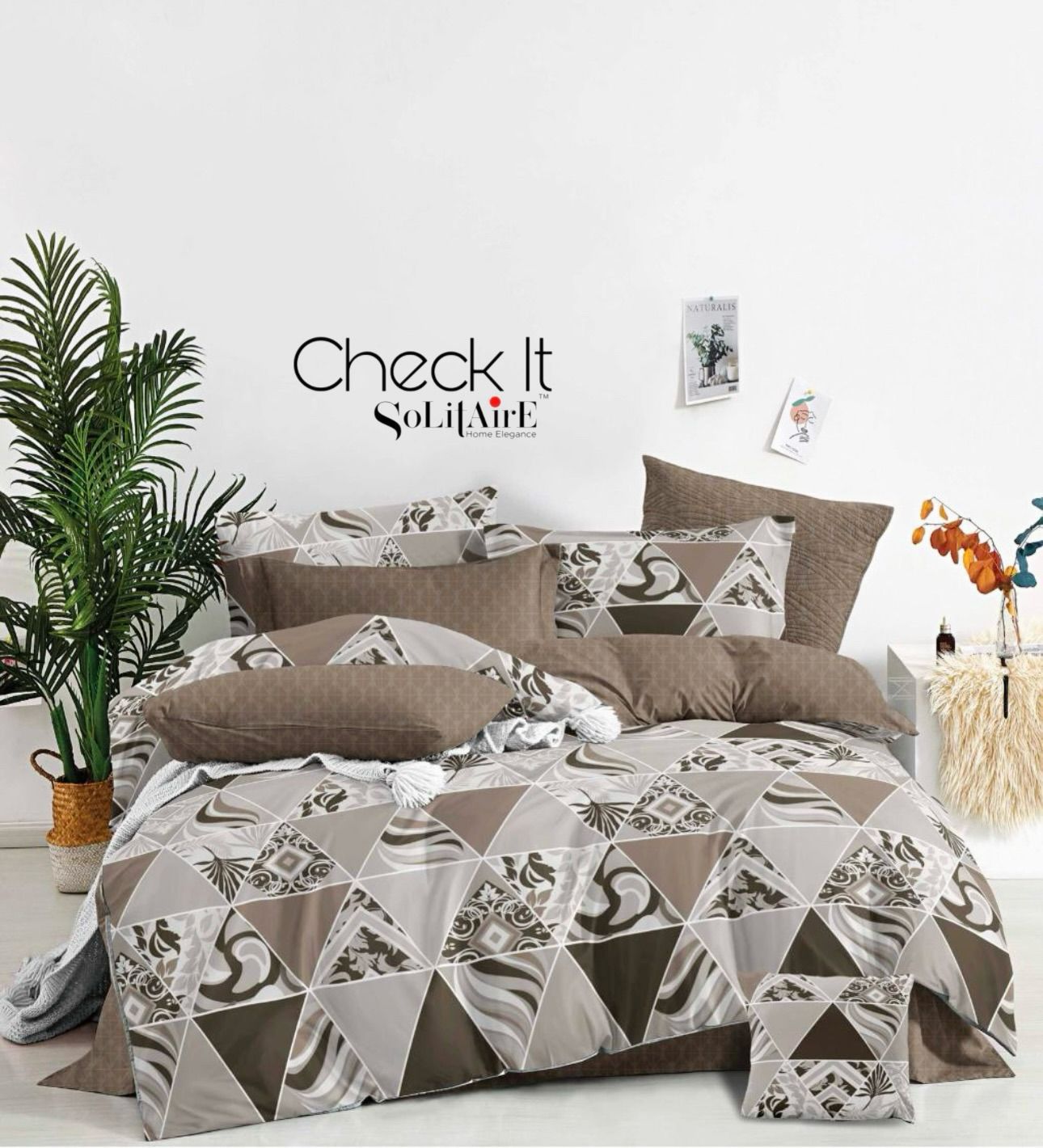 Check It Glazed Cotton Double Bed Sheet