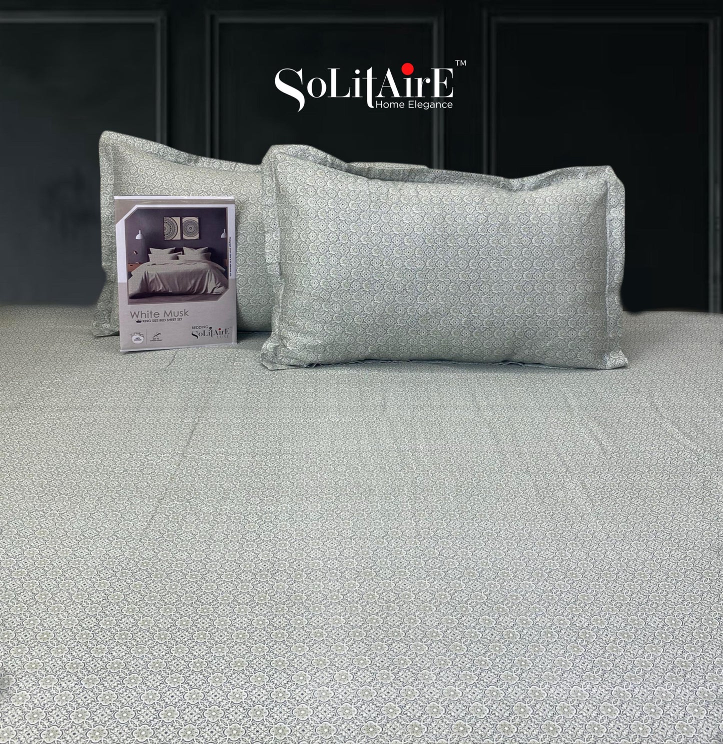 White Musk King Size 300 TC Cotton Bedsheet set