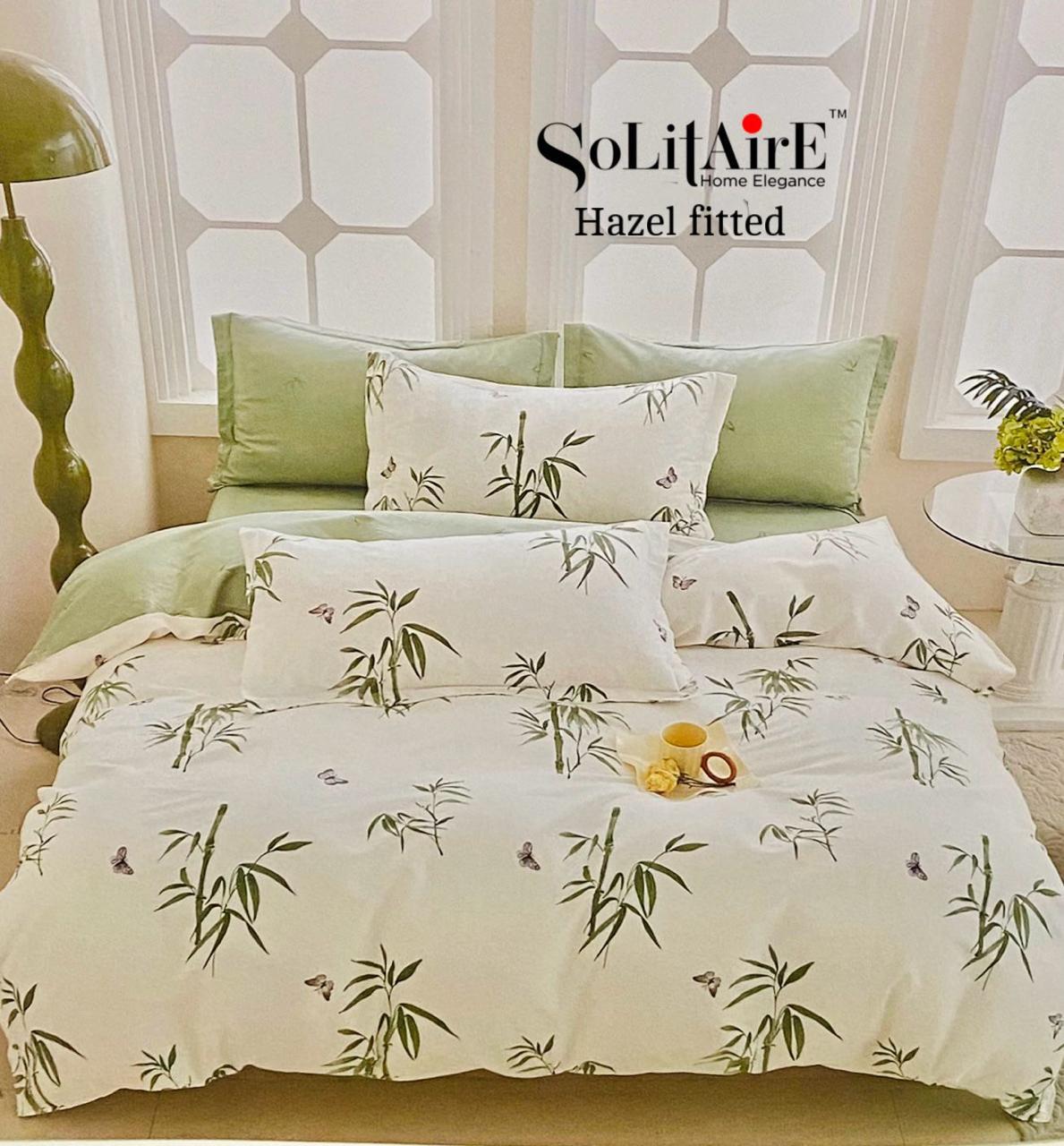 HAZEL FITTED COTTON BEDSHEET (FITTED BEDSHEET) (Fits All Double-Bed Sizes)