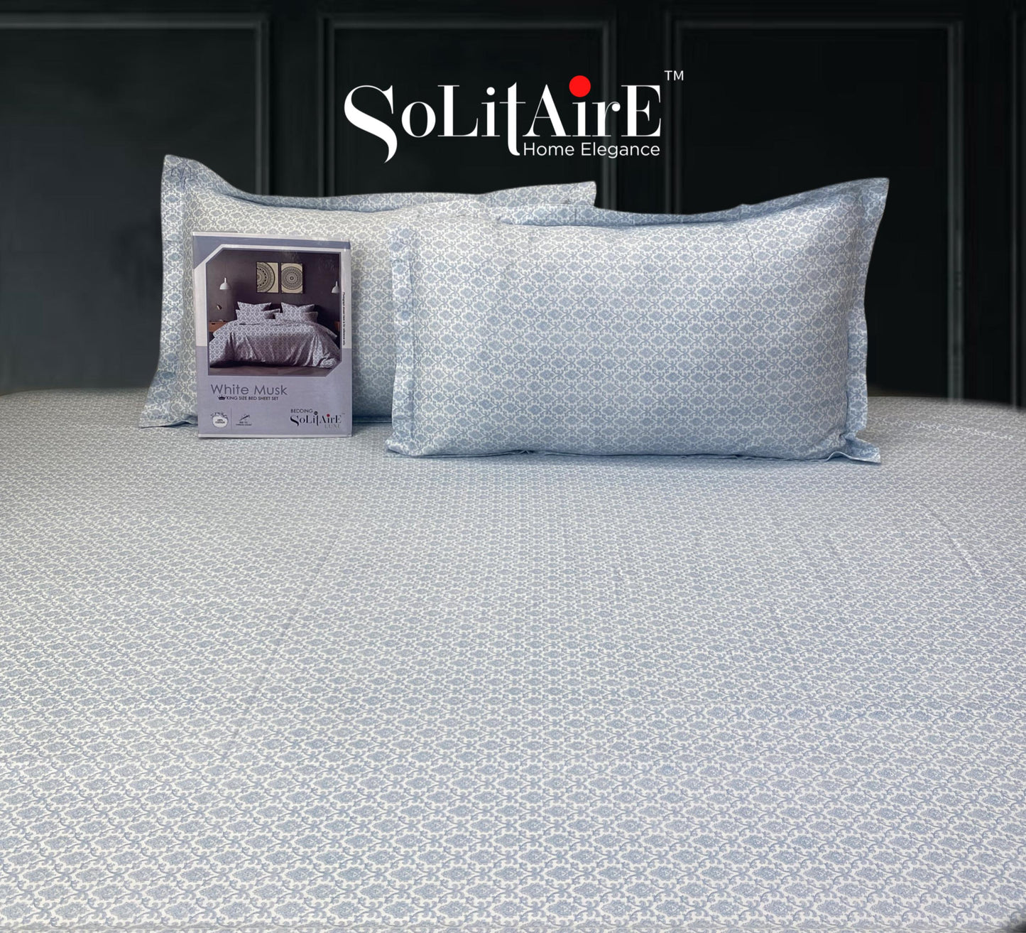 White Musk King Size 300 TC Cotton Bedsheet set