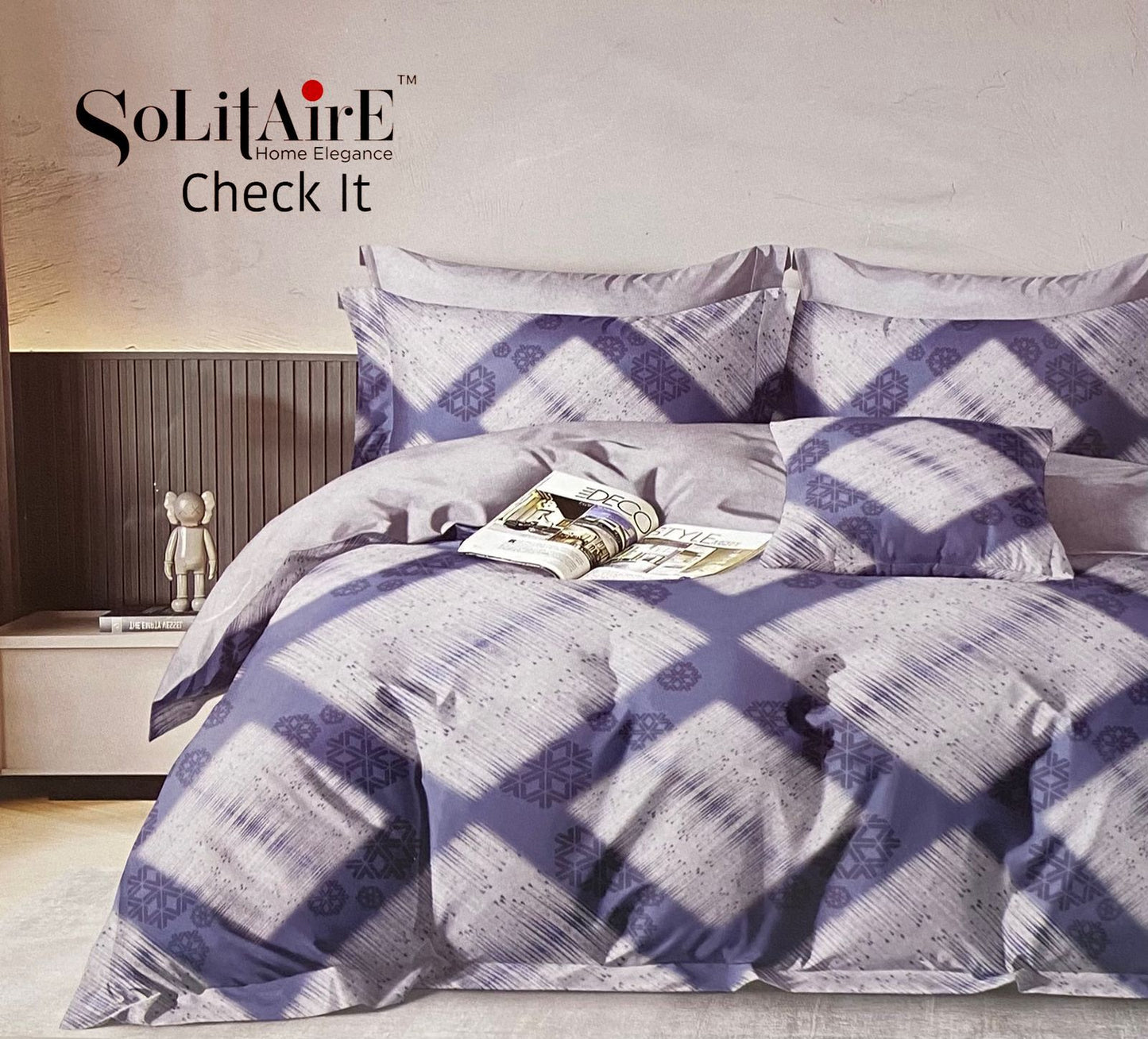Check It Glazed Cotton Double Bed Sheet