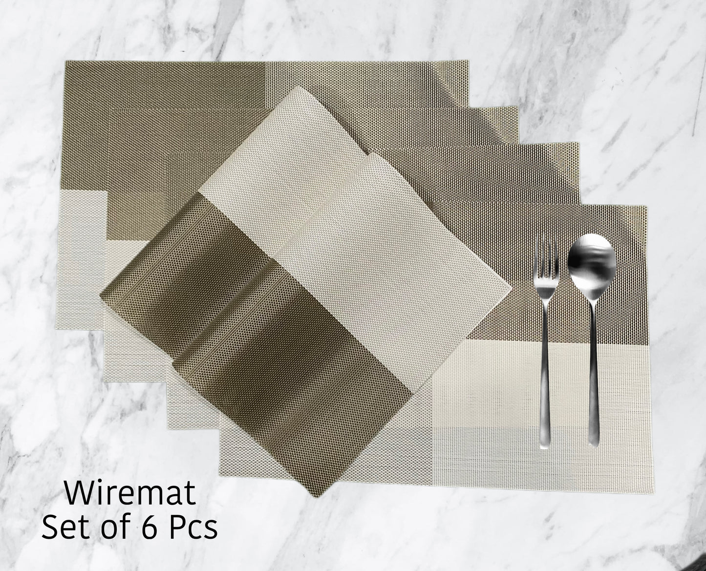 Dining Table Mat (Wire Rectangle)(Reversible) (Set of 6)