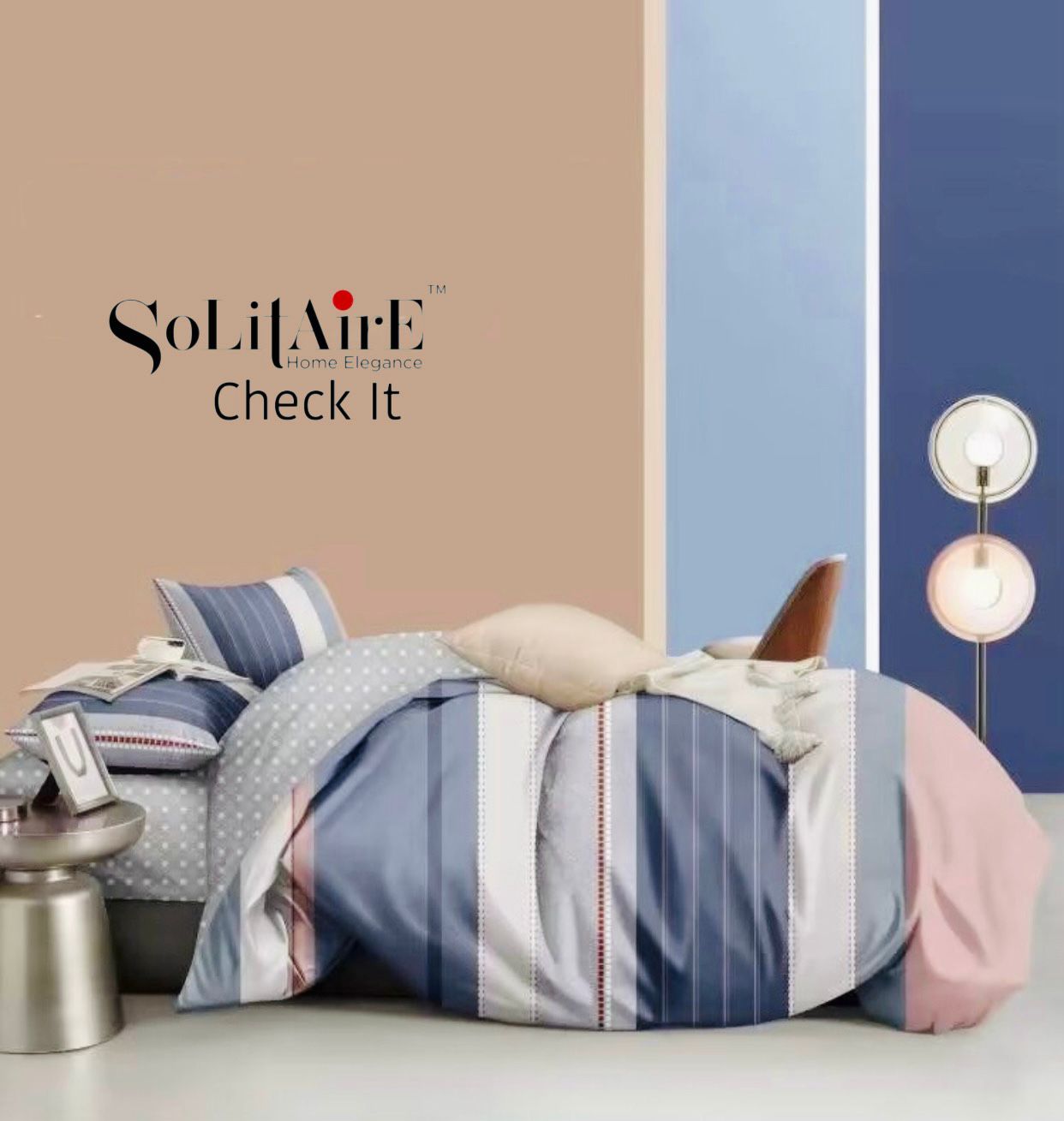 Check It Glazed Cotton Double Bed Sheet