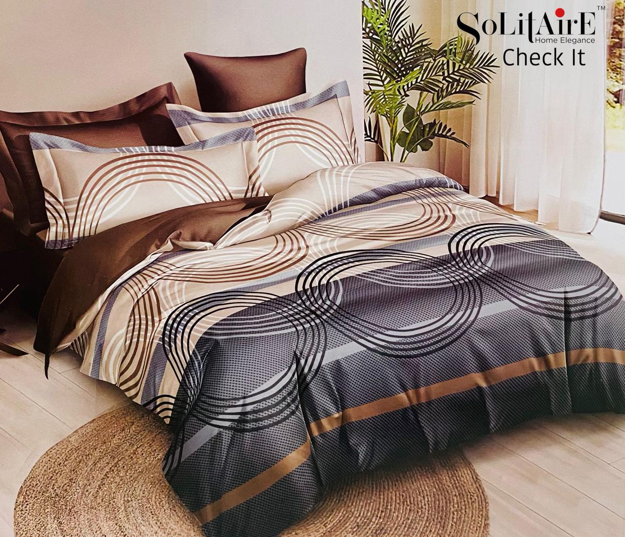 Check It Glazed Cotton Double Bed Sheet