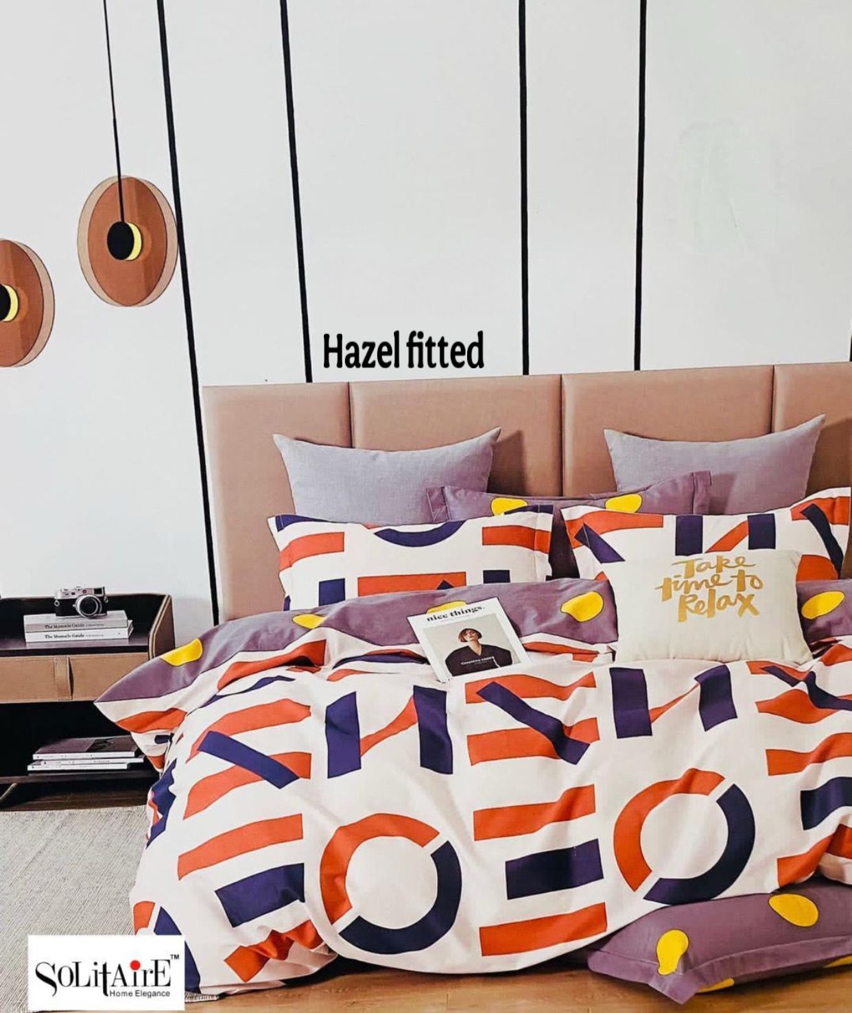 HAZEL FITTED COTTON BEDSHEET (FITTED BEDSHEET) (Fits All Double-Bed Sizes)