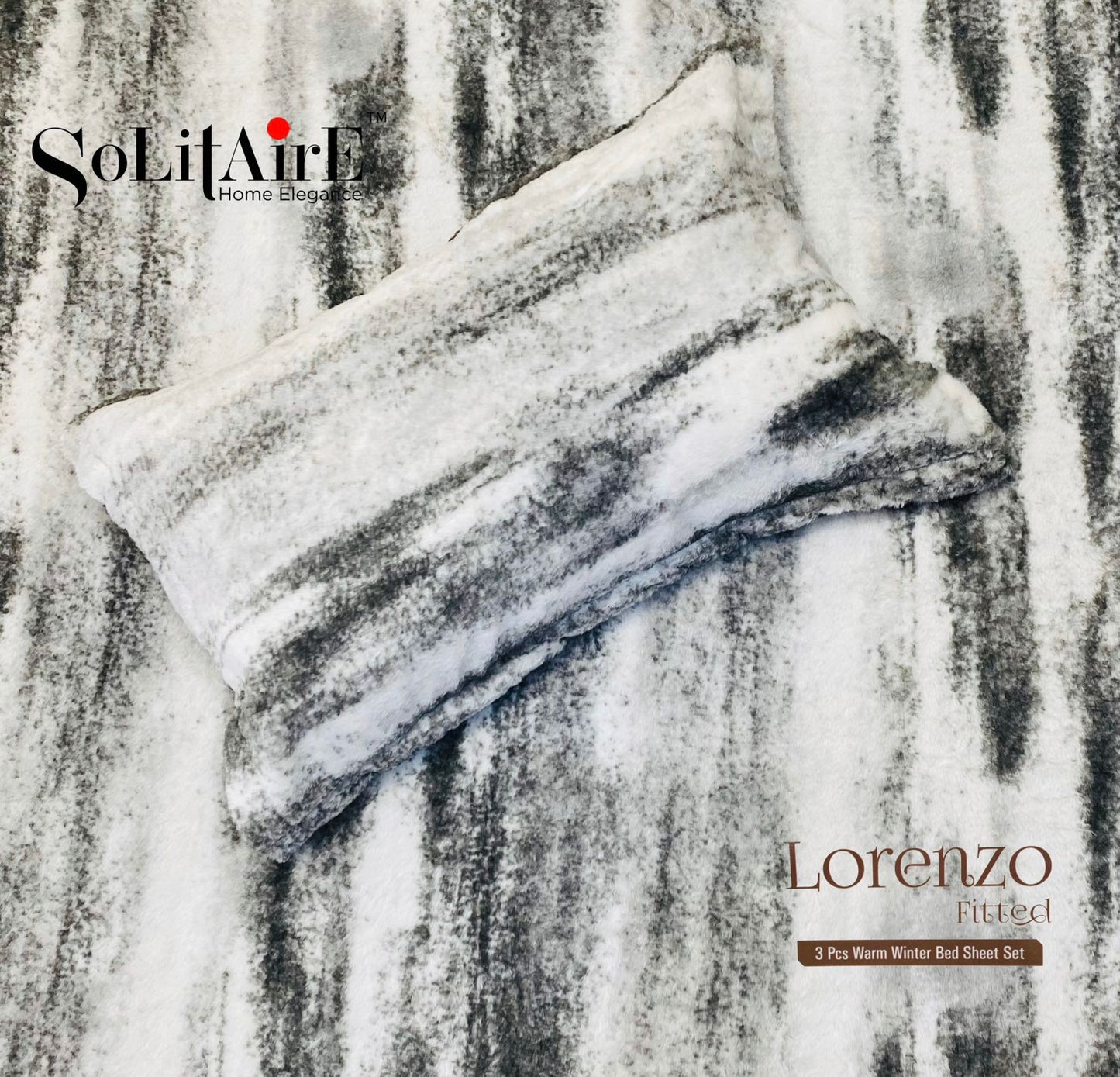Lorenzo Fitted King-Size Bed Set Italian Cashmere Feel – Super-Soft, Warm