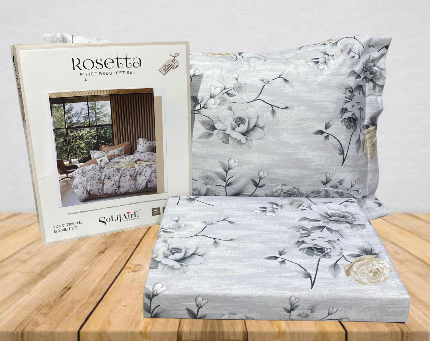 Rosetta Fitted Bedsheet Set With Pillow Covers
