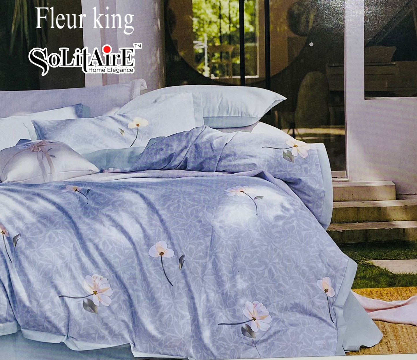 FLEUR KING COTTON BEDSHEET