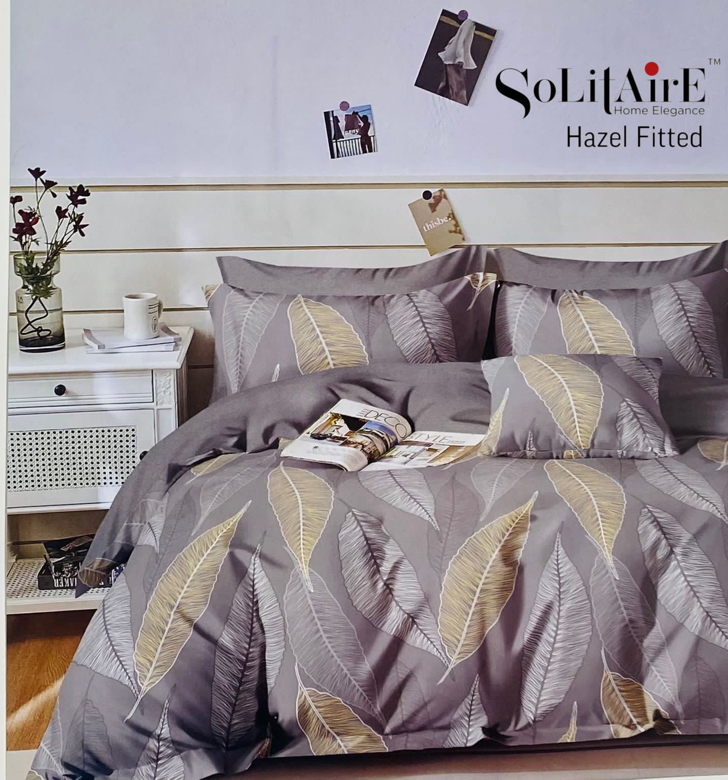 HAZEL FITTED COTTON BEDSHEET (FITTED BEDSHEET) (Fits All Double-Bed Sizes)
