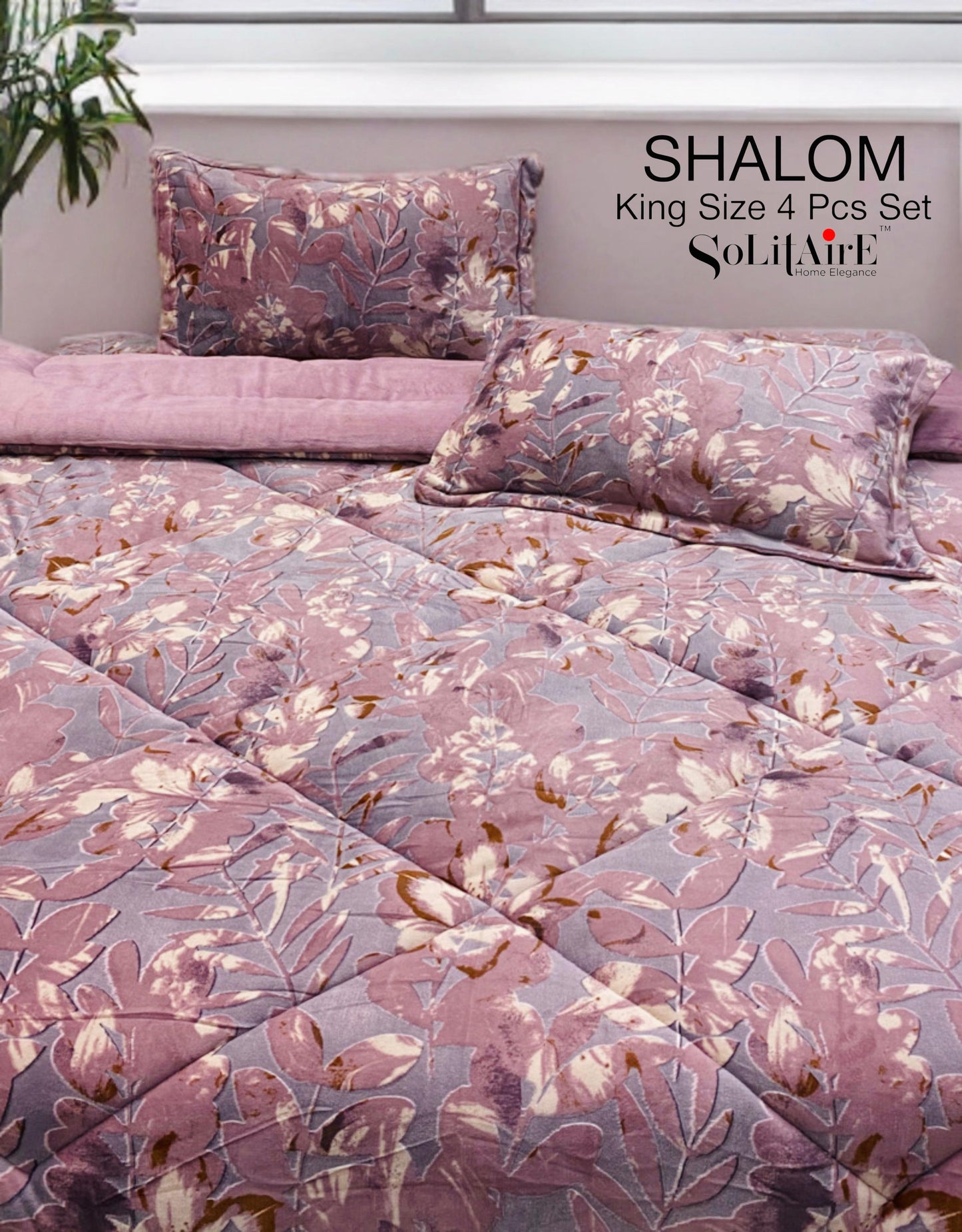 Shalom Ultra Warm Cashmere Winter Quilt King Size Bed In A Bag