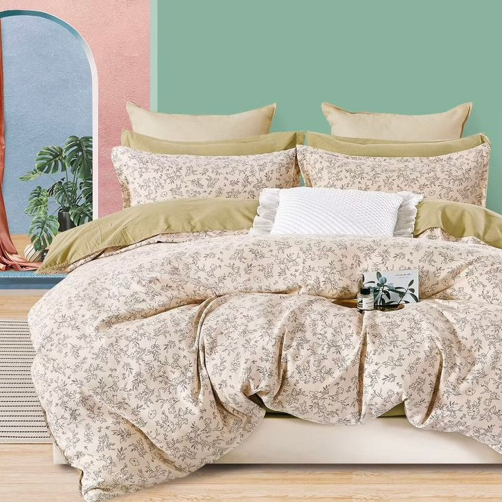 FLOWER BED KING SIZE BEDSHEET SET