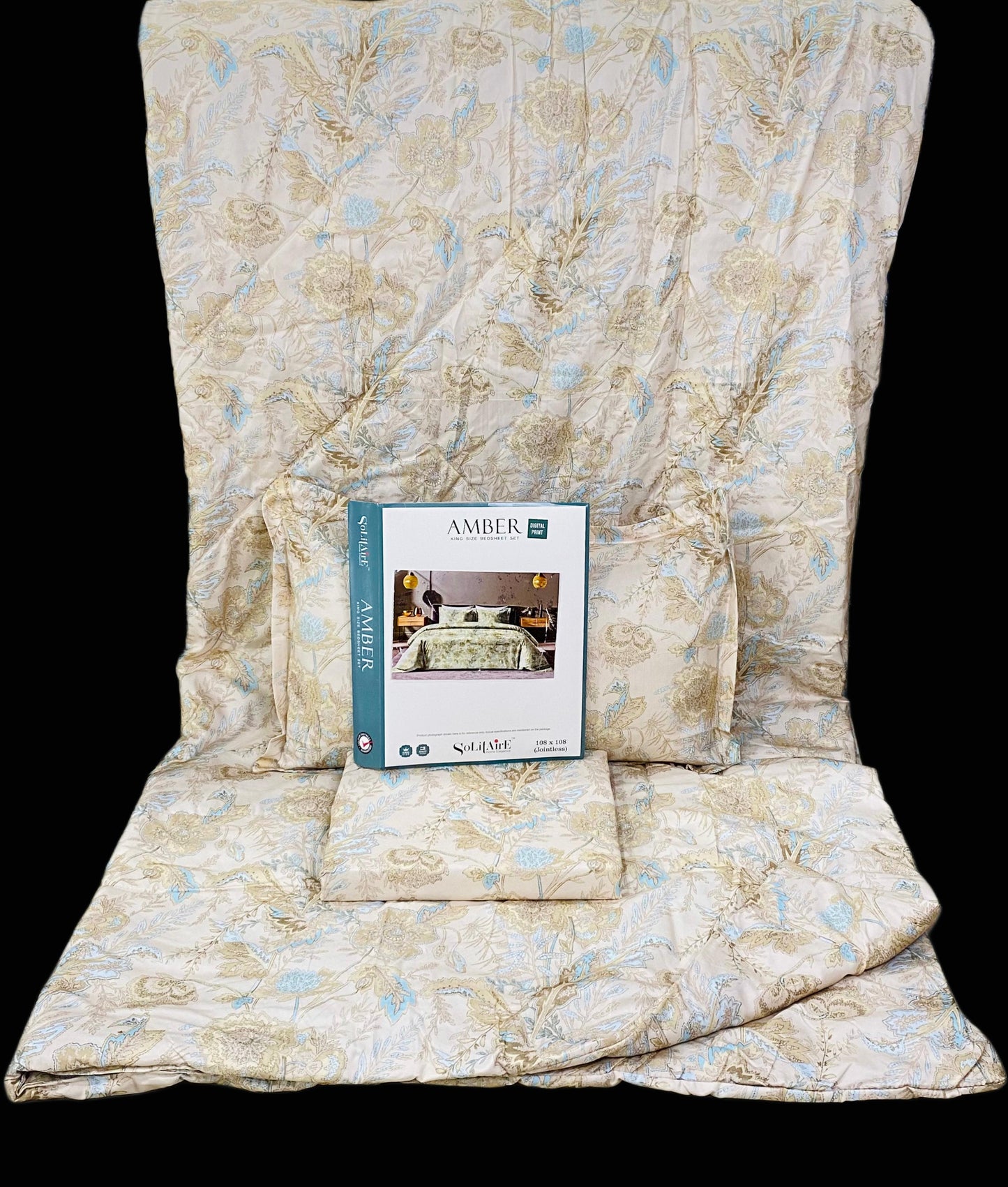 Amber Digital Printed Jointless King Size Complete Comforter Set