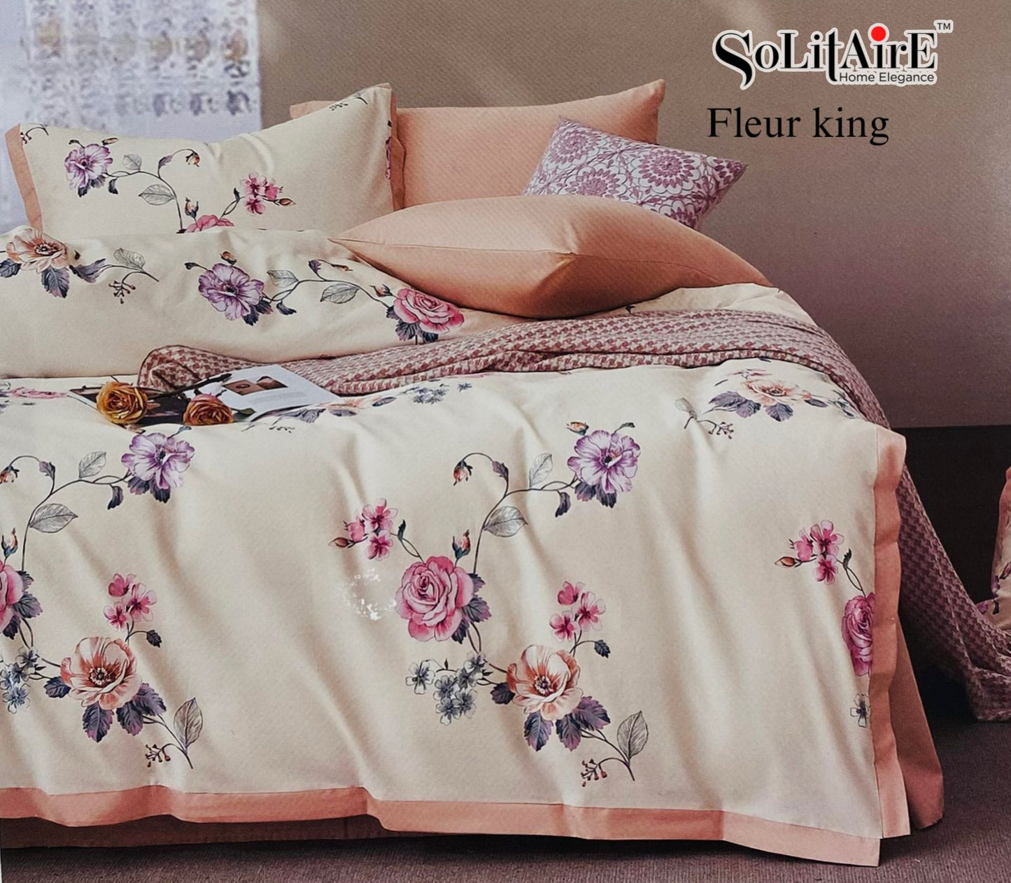 FLEUR KING COTTON BEDSHEET