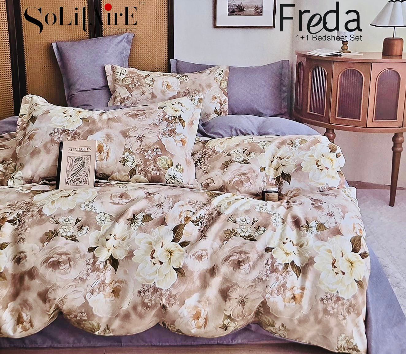 Freda Single Bed Bedsheet Set Soft Fabric Premium Quality Bedding Collection