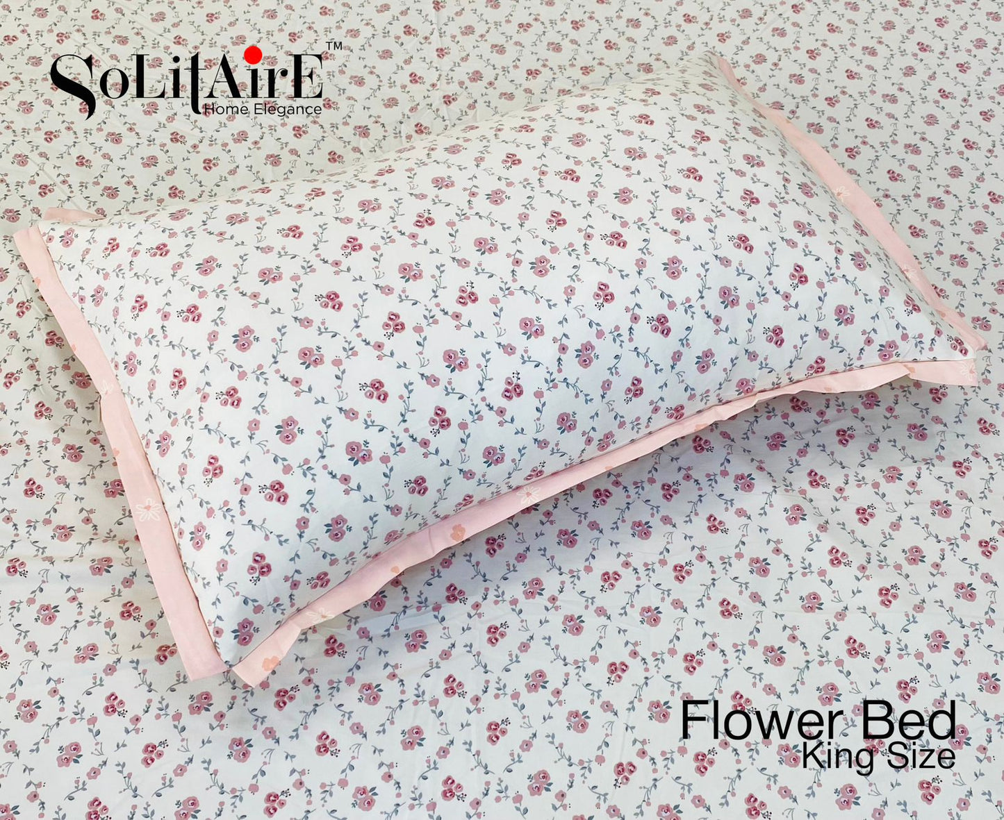 FLOWER BED King Size Jointless Bedsheet Set