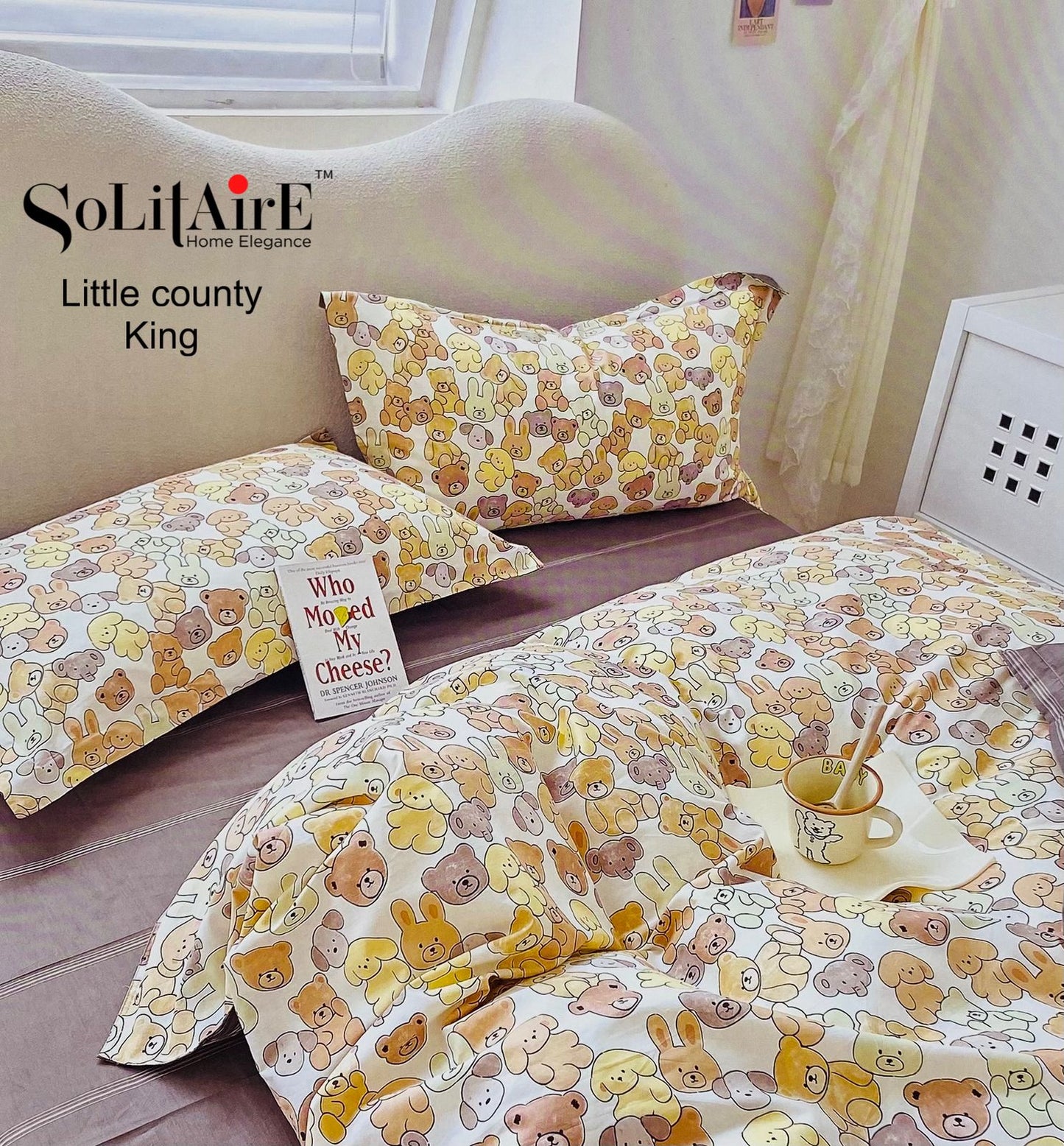 Little county King Size Cotton Bedsheet Set