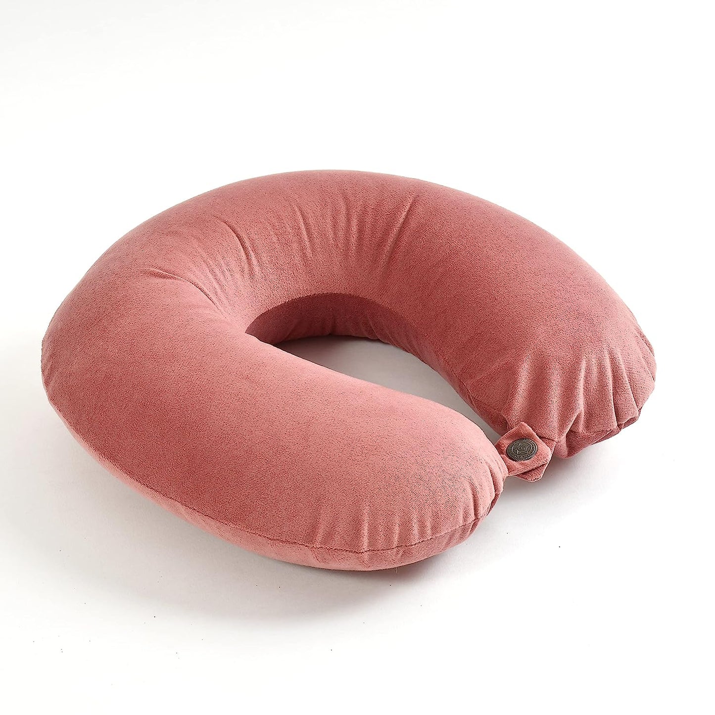 Memory Foam Travel Neck Pillow (Dark Peach)