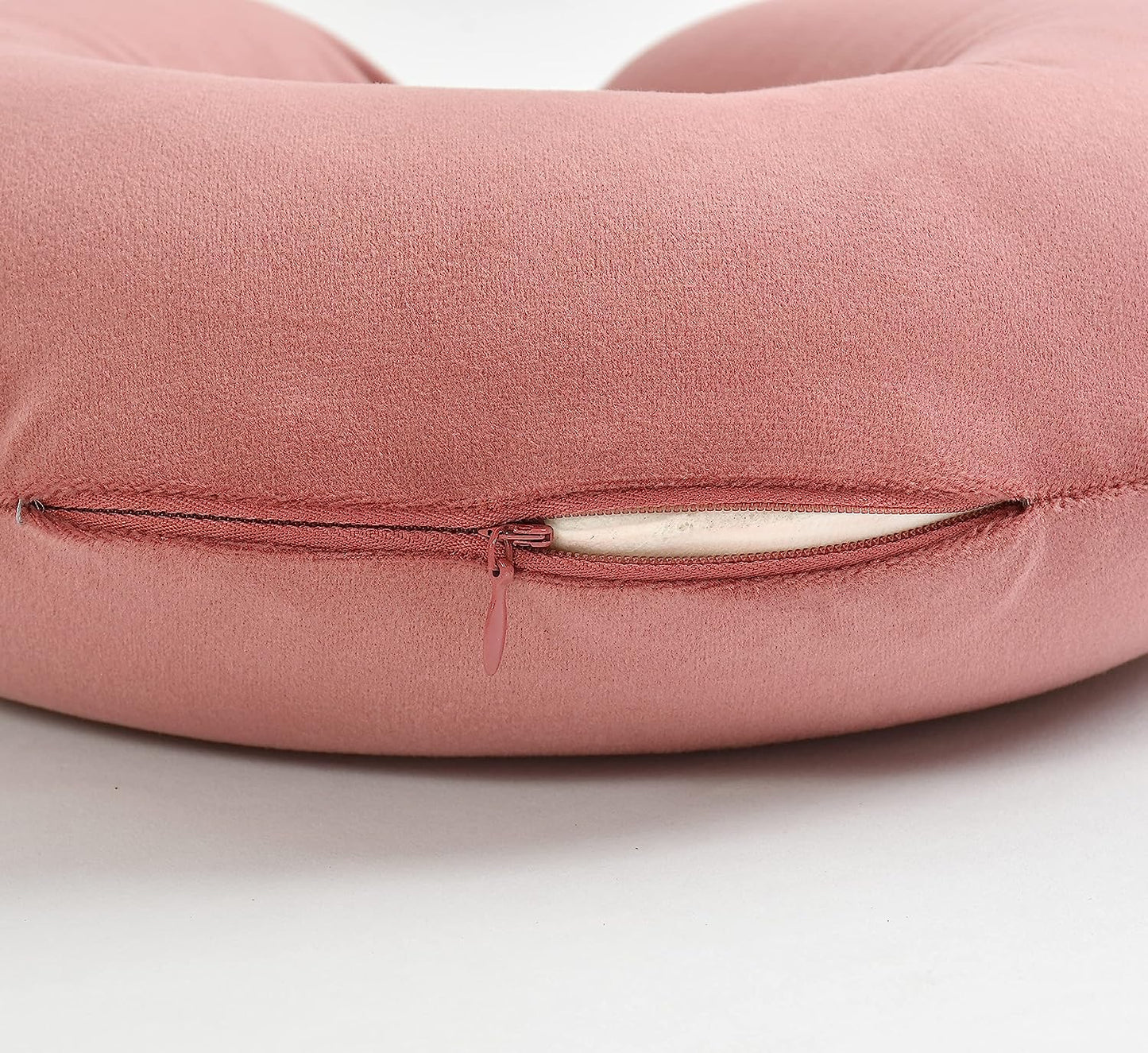Memory Foam Travel Neck Pillow (Dark Peach)